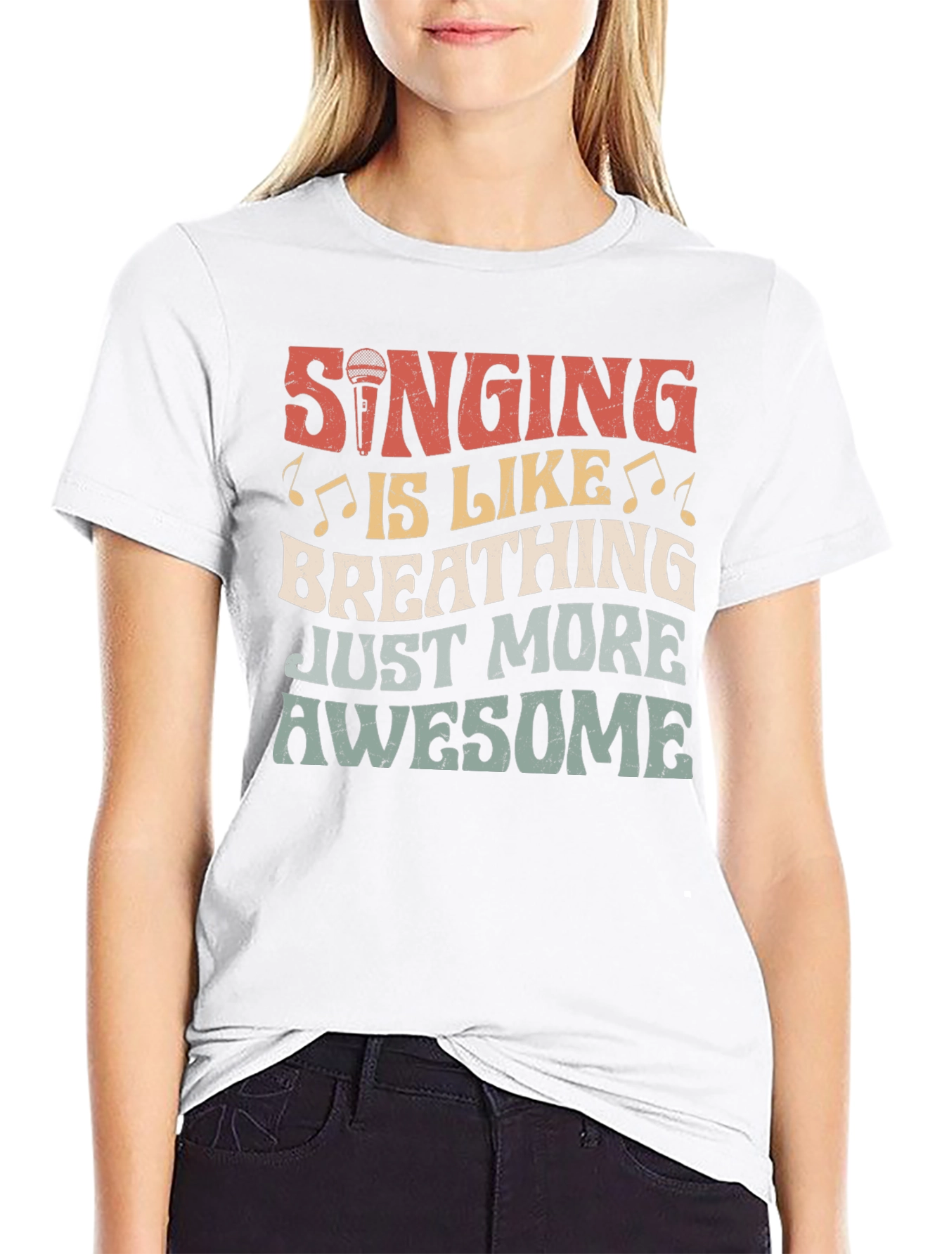 Singing is Breathing Funny Graphic T-Shirt