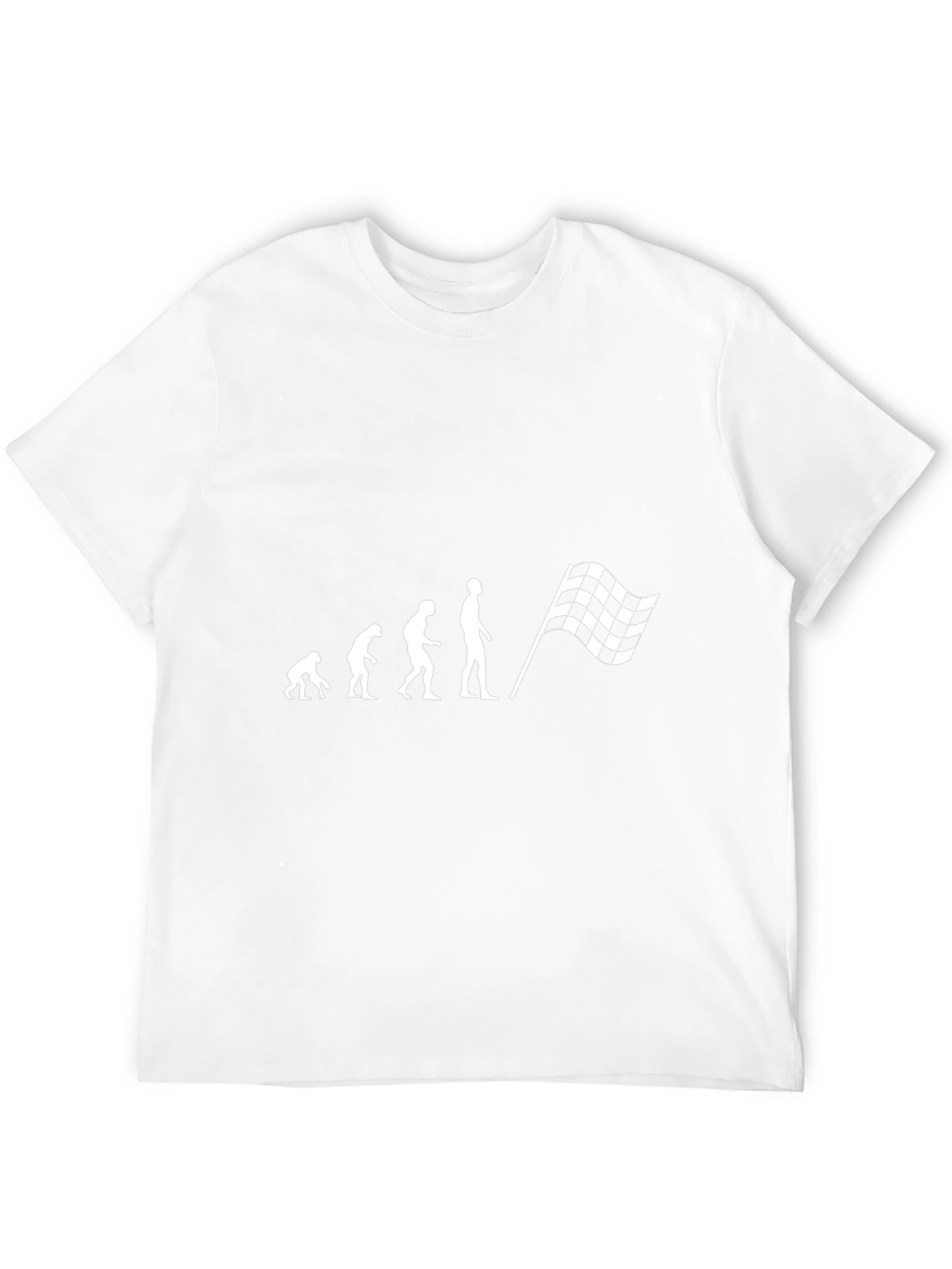 Evolution Racing Flag Graphic Tee - Black Cotton Blend