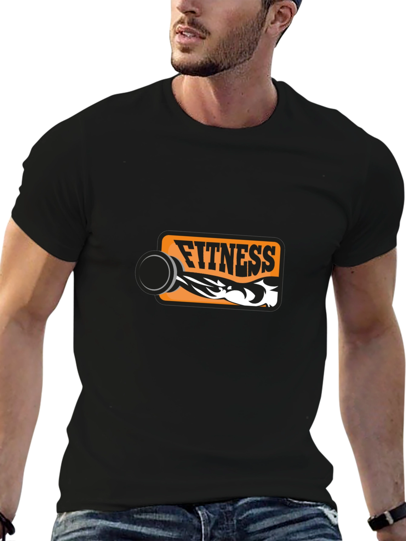 Fitness Graphic Black T-Shirt