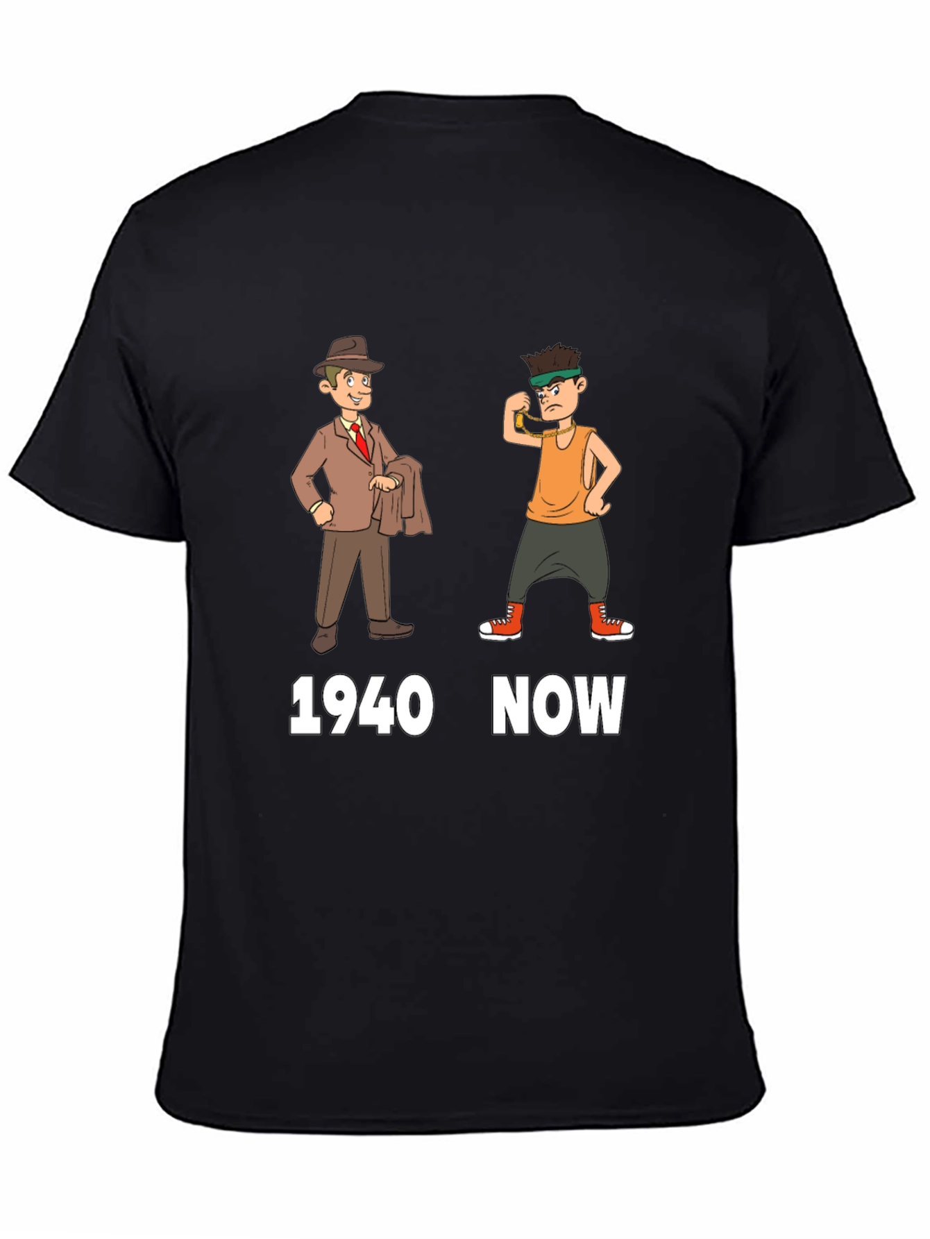 1940s vs Now Graphic T-Shirt