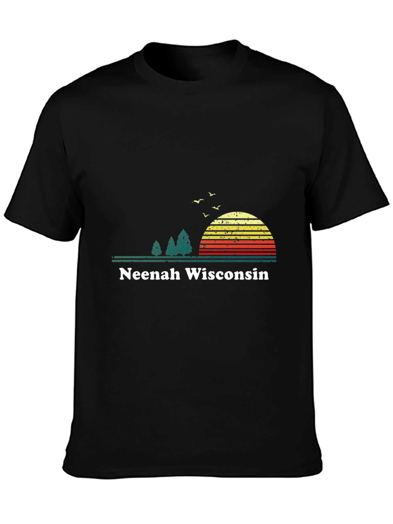 Neenah Wisconsin Retro Sunset T-Shirt