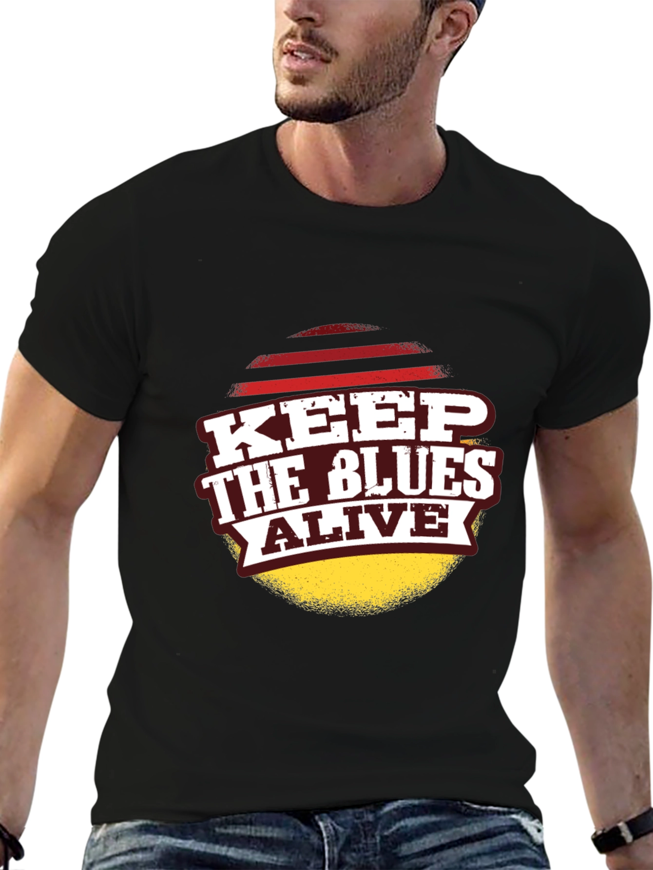 Keep the Blues Alive Graphic Tee - Black