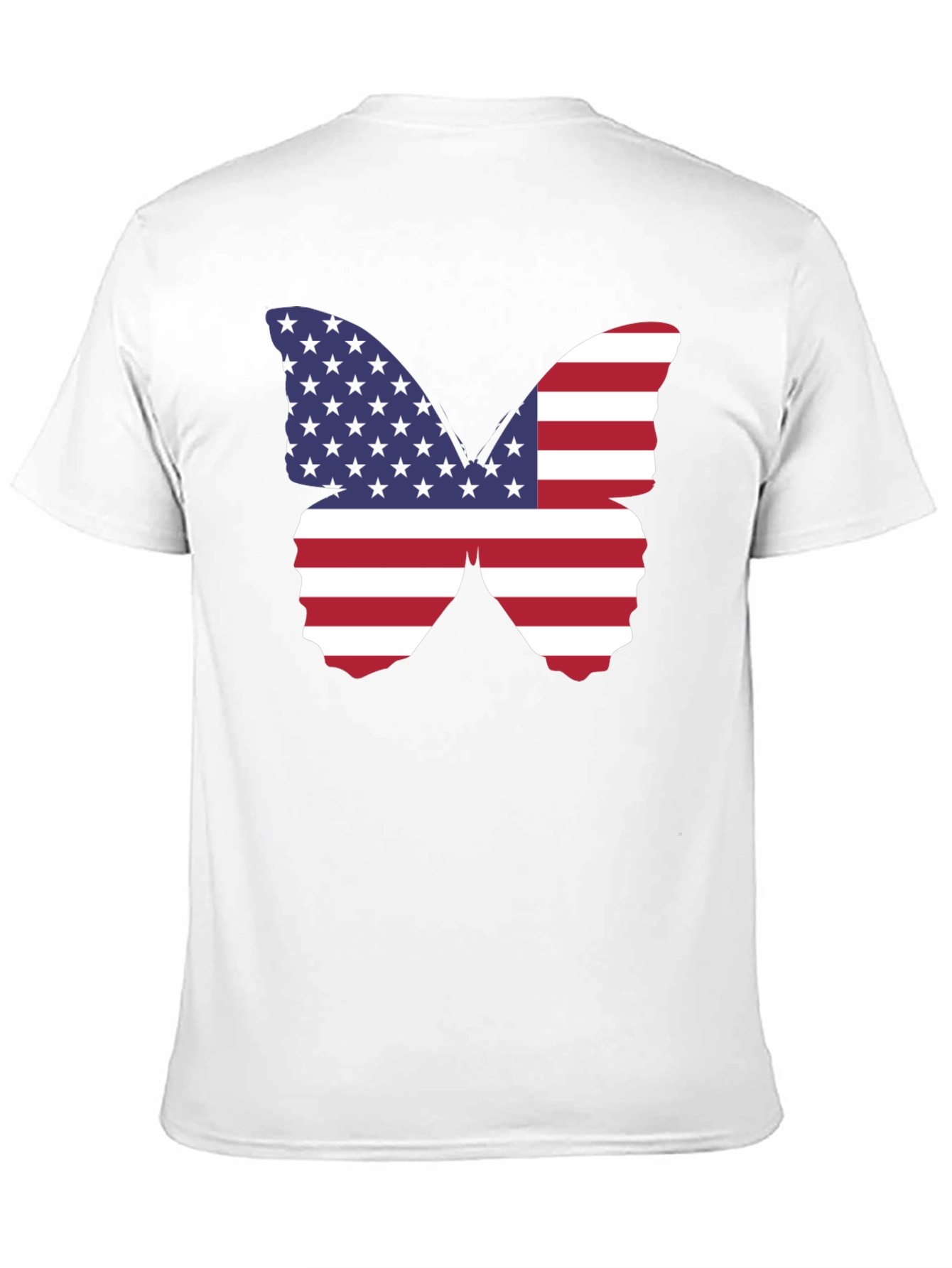American Flag Butterfly Graphic T-Shirt