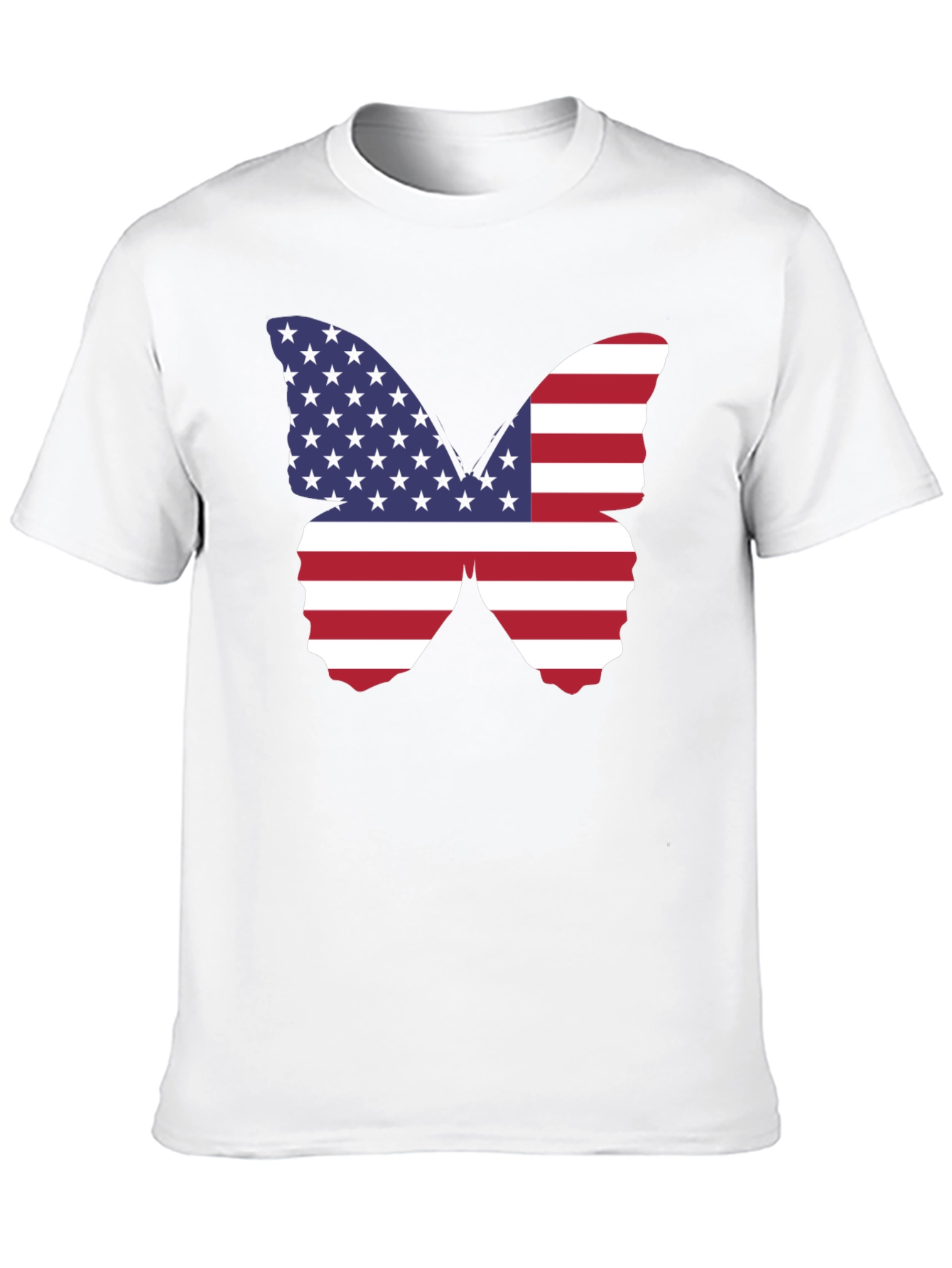 American Flag Butterfly Graphic T-Shirt