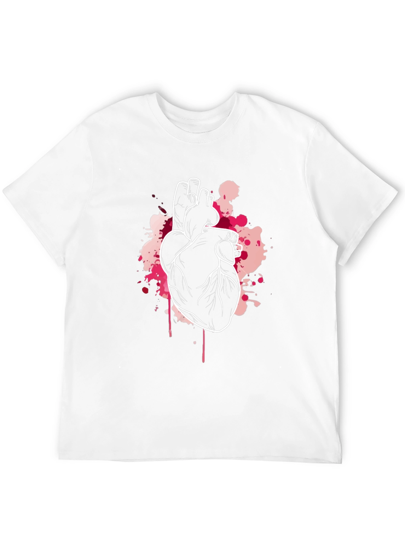 Anatomical Heart Graphic Tee - Black Crew Neck T-Shirt