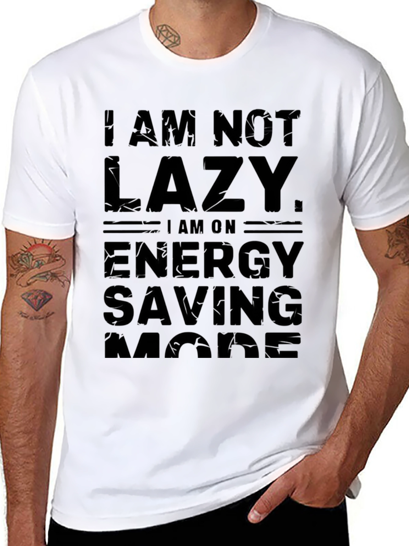 I Am Not Lazy Funny Mens T-Shirt