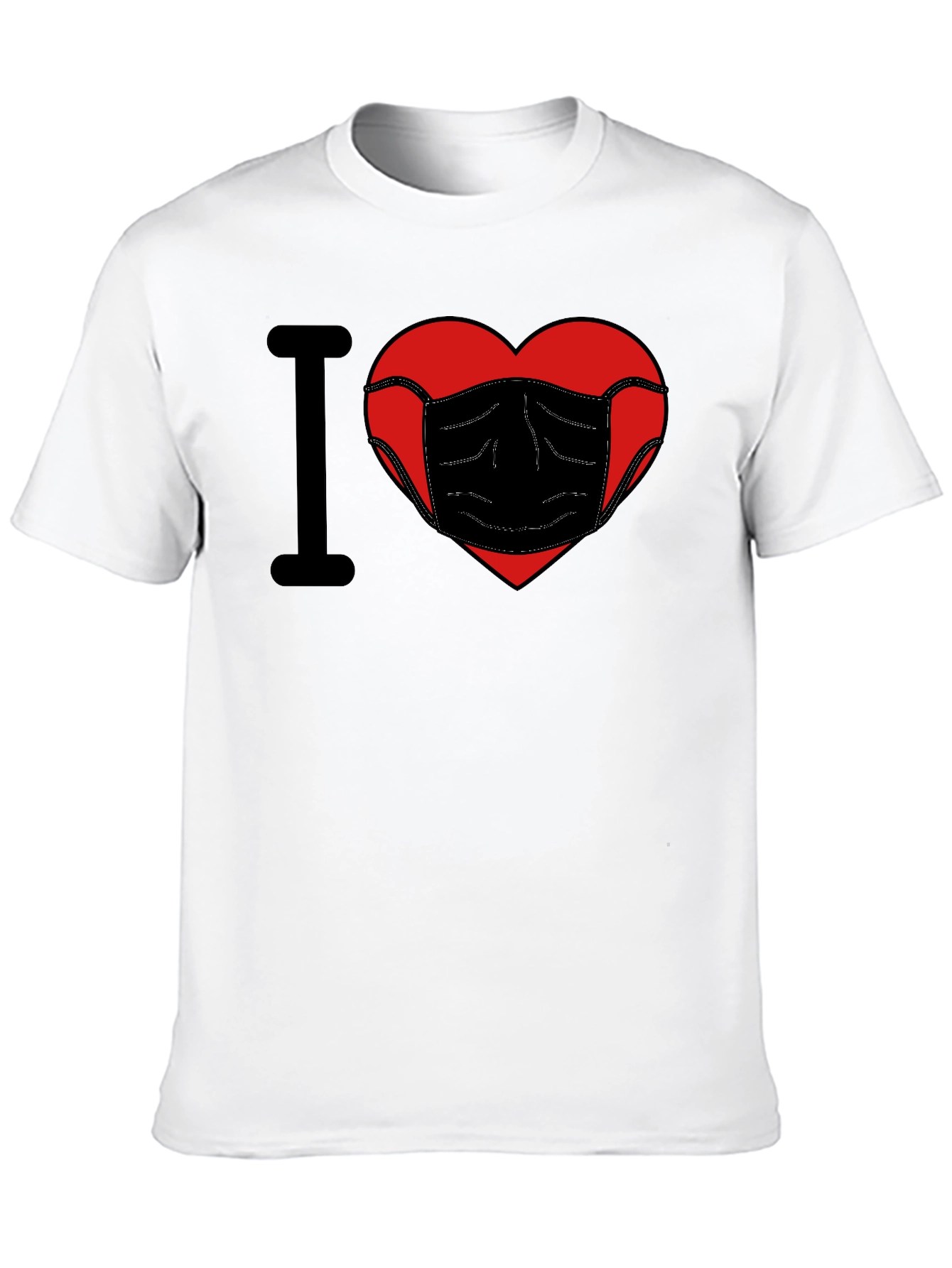 I Love Masks Graphic T-Shirt - Stay Safe