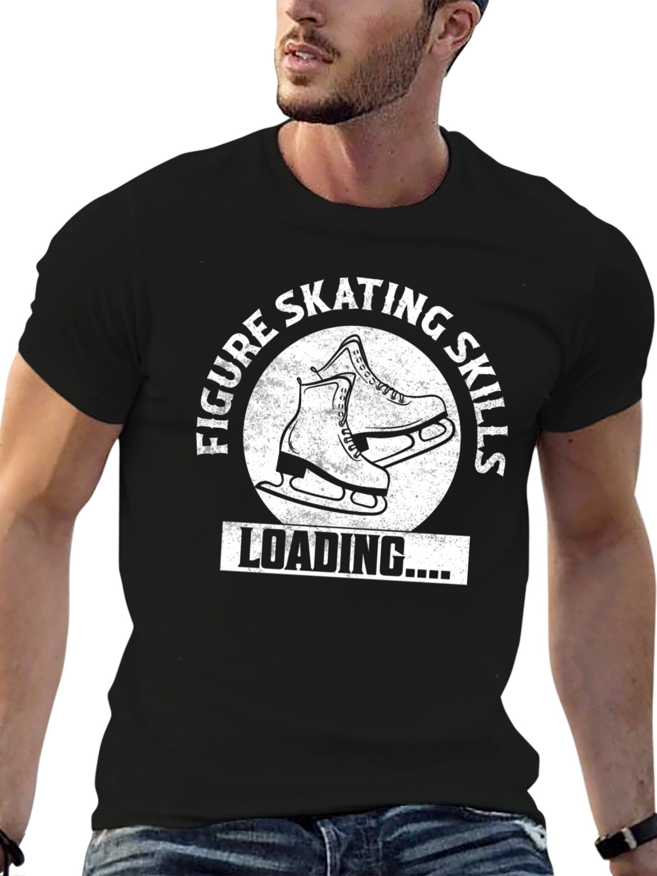Figure Skating Skills Loading T-Shirt - Black