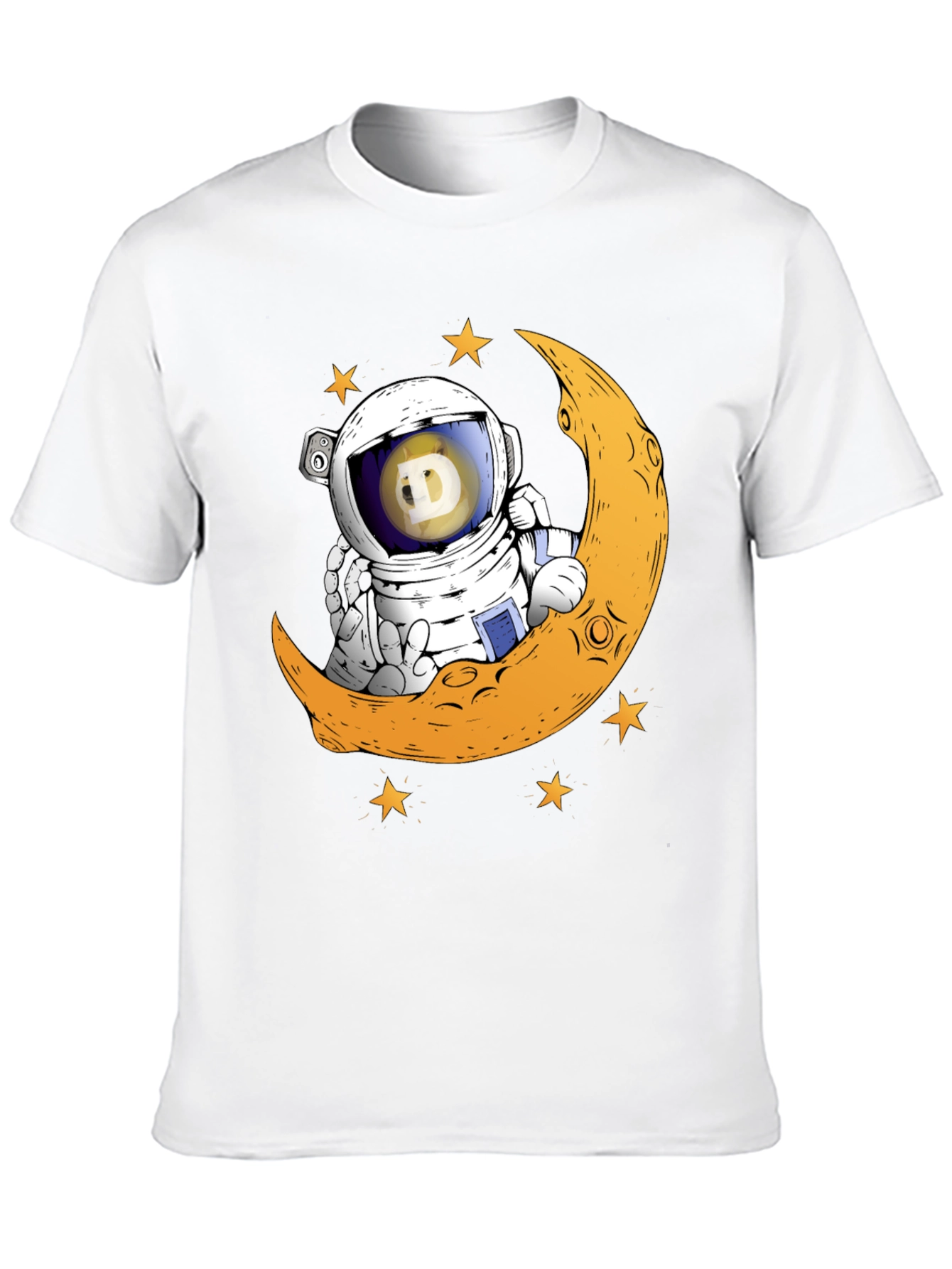 Doge Astronaut Moon T-Shirt - Crypto Space Tee