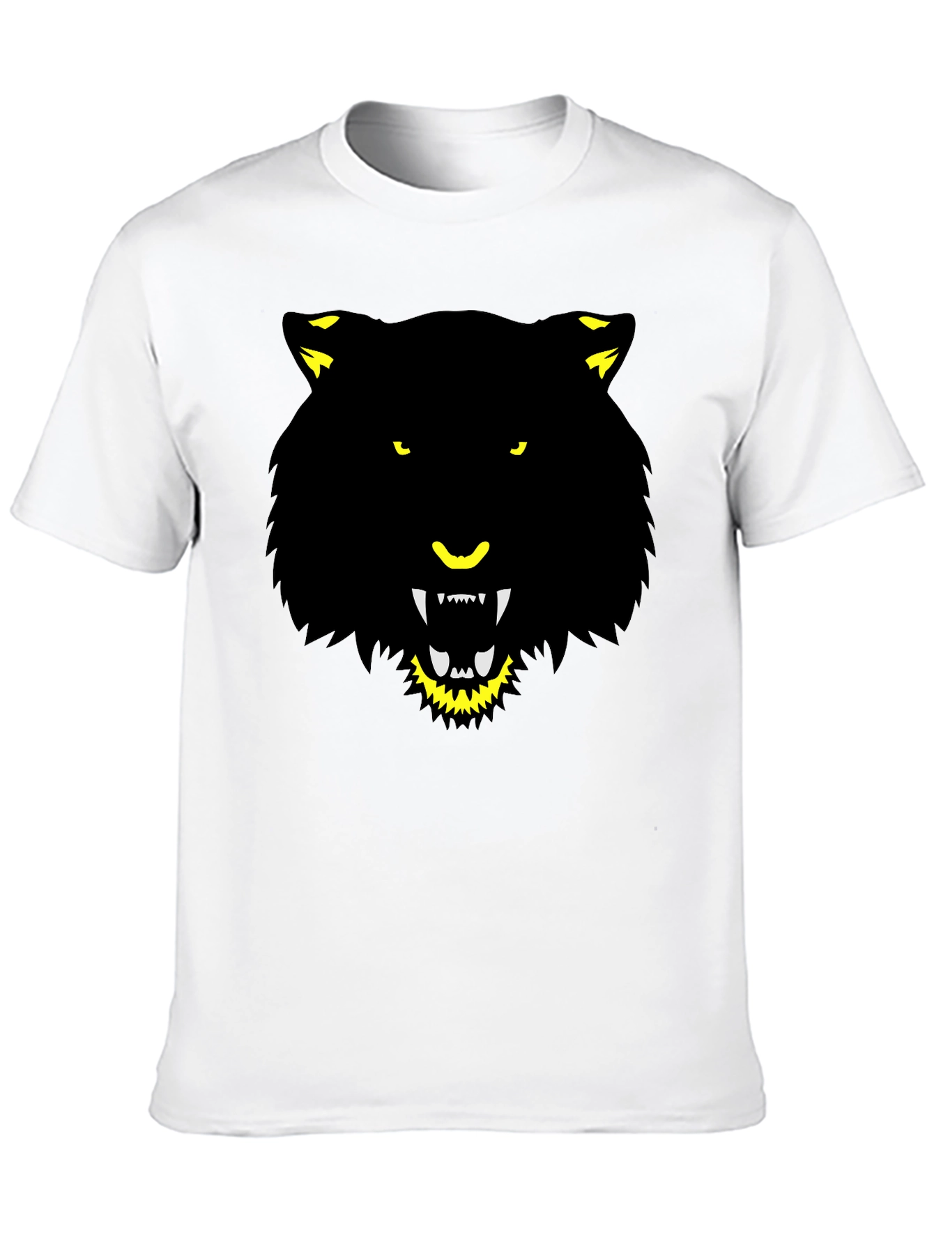 Mens Black Graphic Tee - Fierce Animal Design
