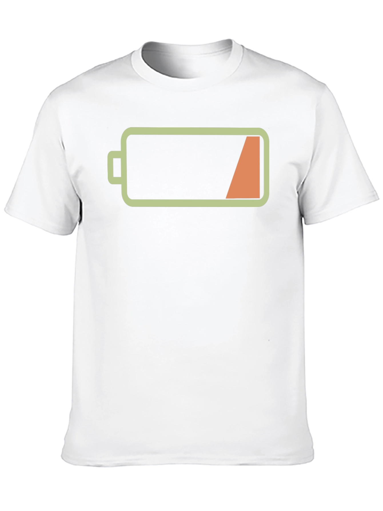 Low Battery Graphic Mens Black T-Shirt