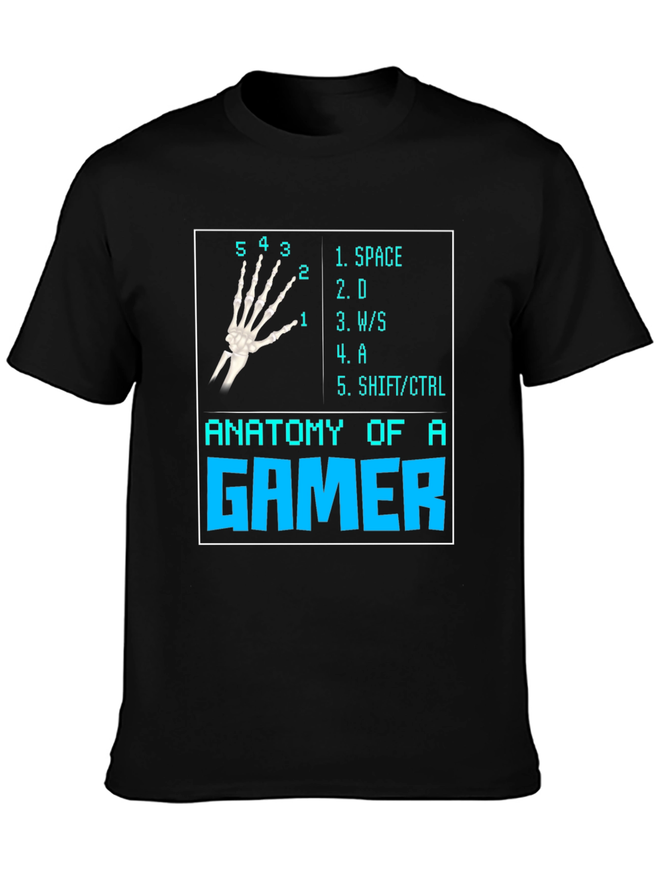 Anatomy of a Gamer T-Shirt - Keyboard Hand