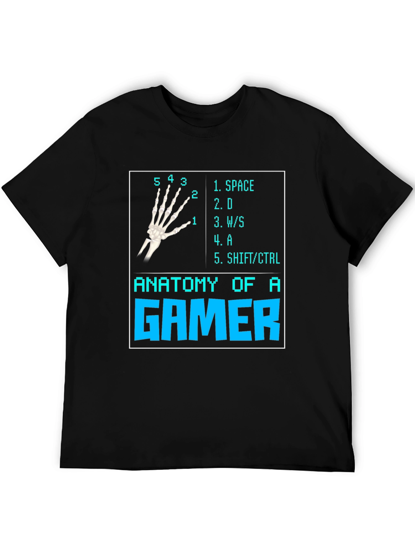 Anatomy of a Gamer T-Shirt - Keyboard Hand