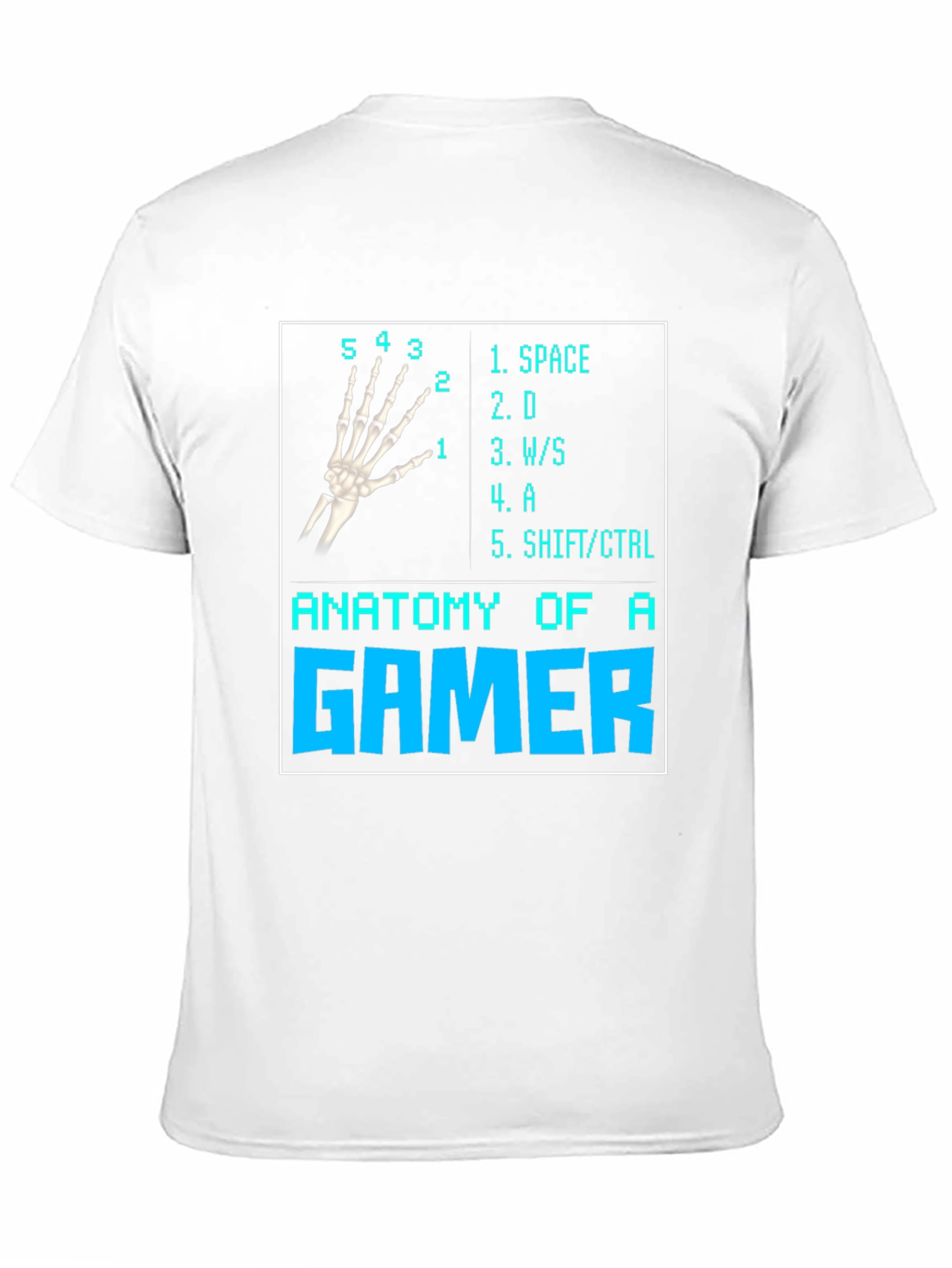 Anatomy of a Gamer T-Shirt - Keyboard Hand