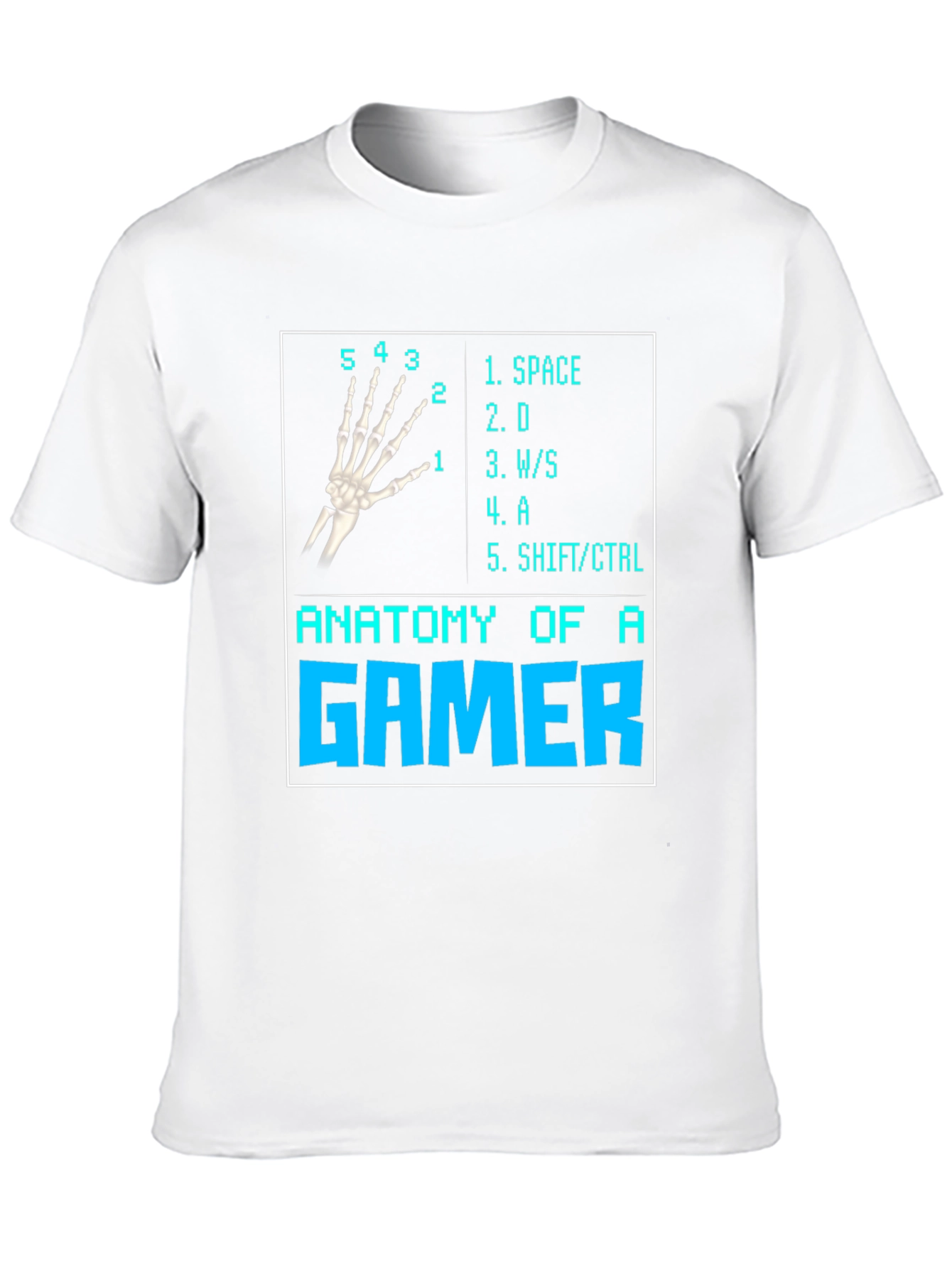 Anatomy of a Gamer T-Shirt - Keyboard Hand
