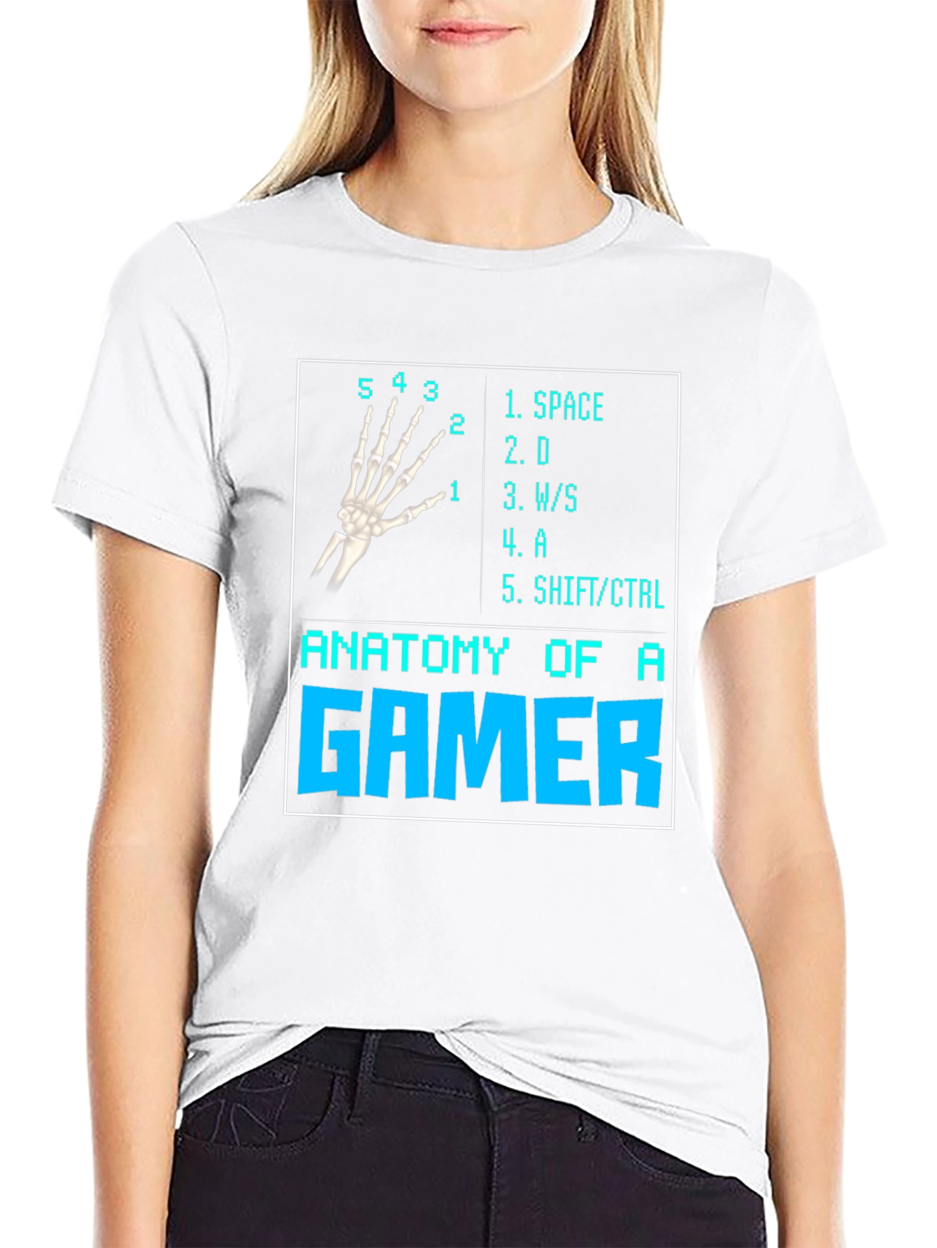 Anatomy of a Gamer T-Shirt - Keyboard Hand