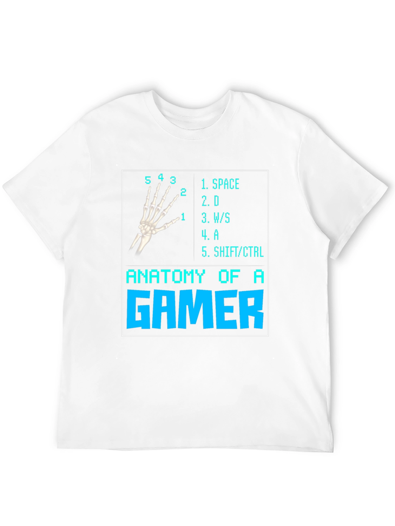 Anatomy of a Gamer T-Shirt - Keyboard Hand
