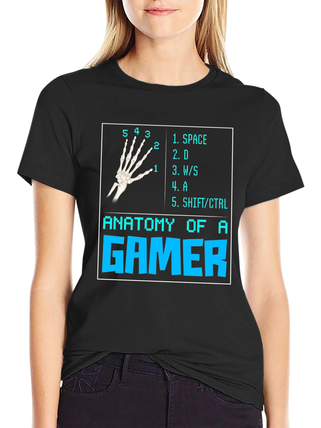 Anatomy of a Gamer T-Shirt - Keyboard Hand