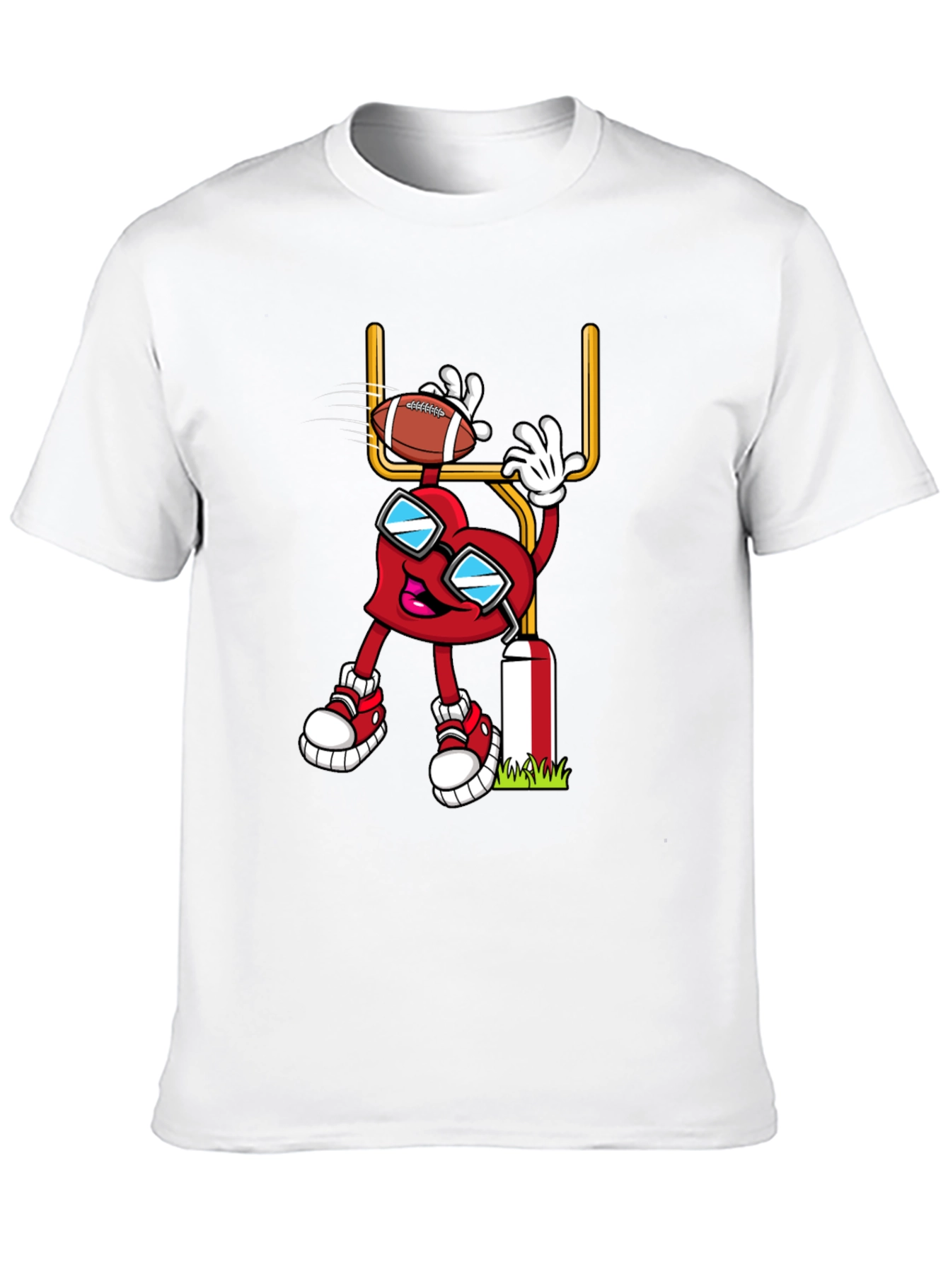 Heart Football Fan Graphic Tee