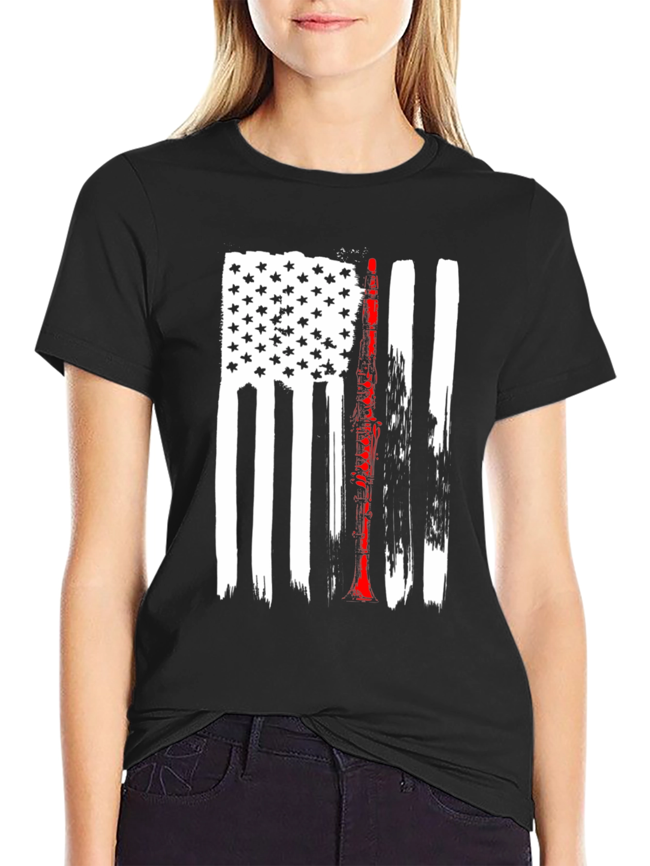 American Flag Clarinet T-Shirt