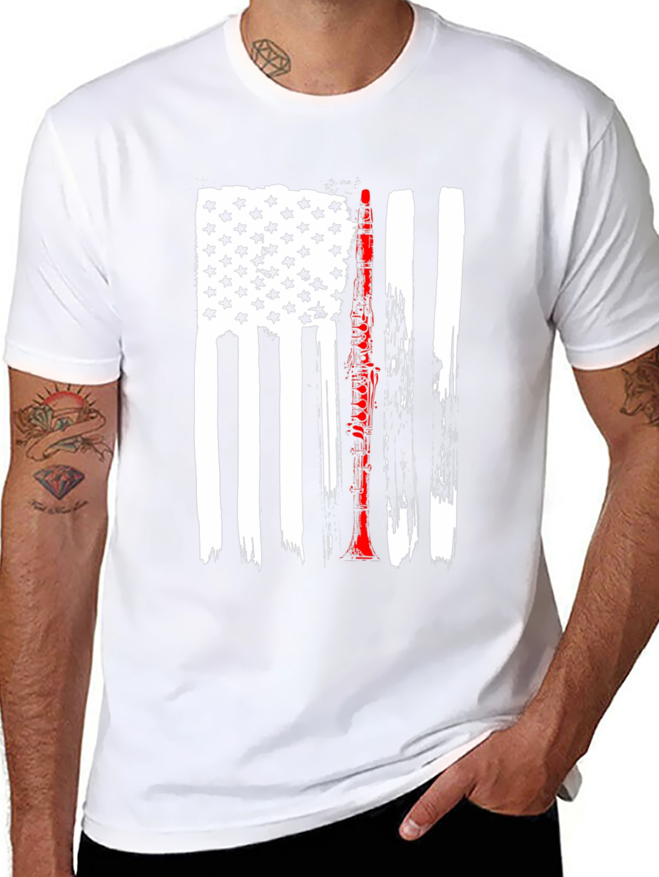 American Flag Clarinet T-Shirt