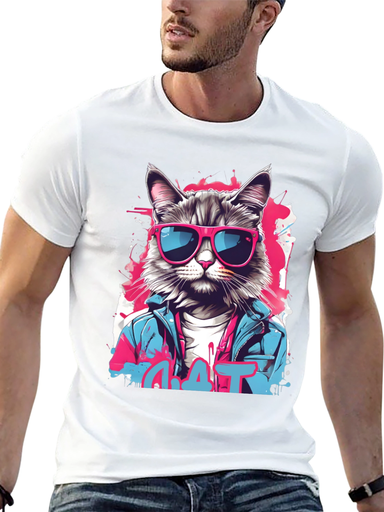 Cool Cat Graphic T-Shirt