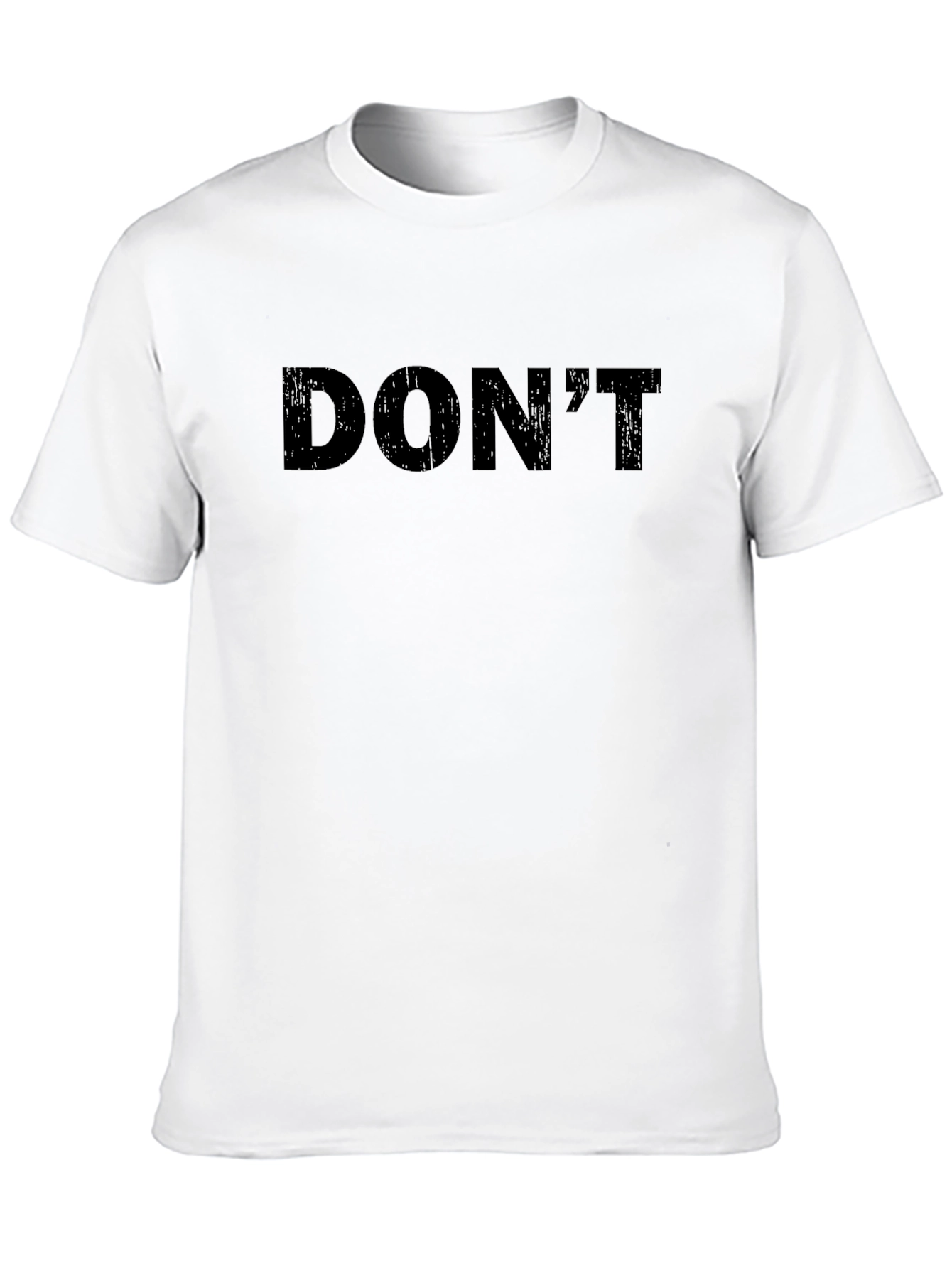 Mens Dont Slogan Black T-Shirt