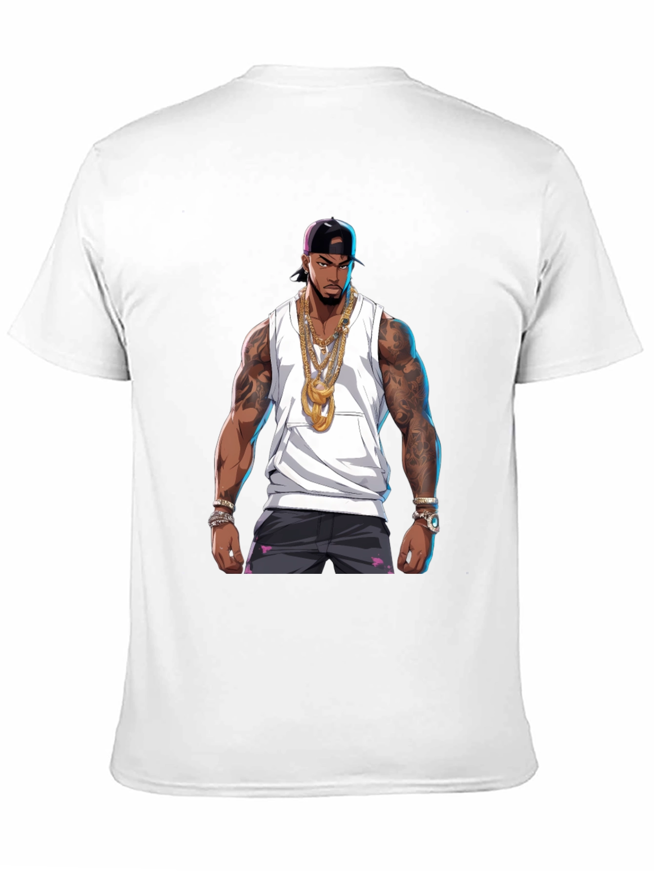Graphic Tee - Rapper Cartoon Print