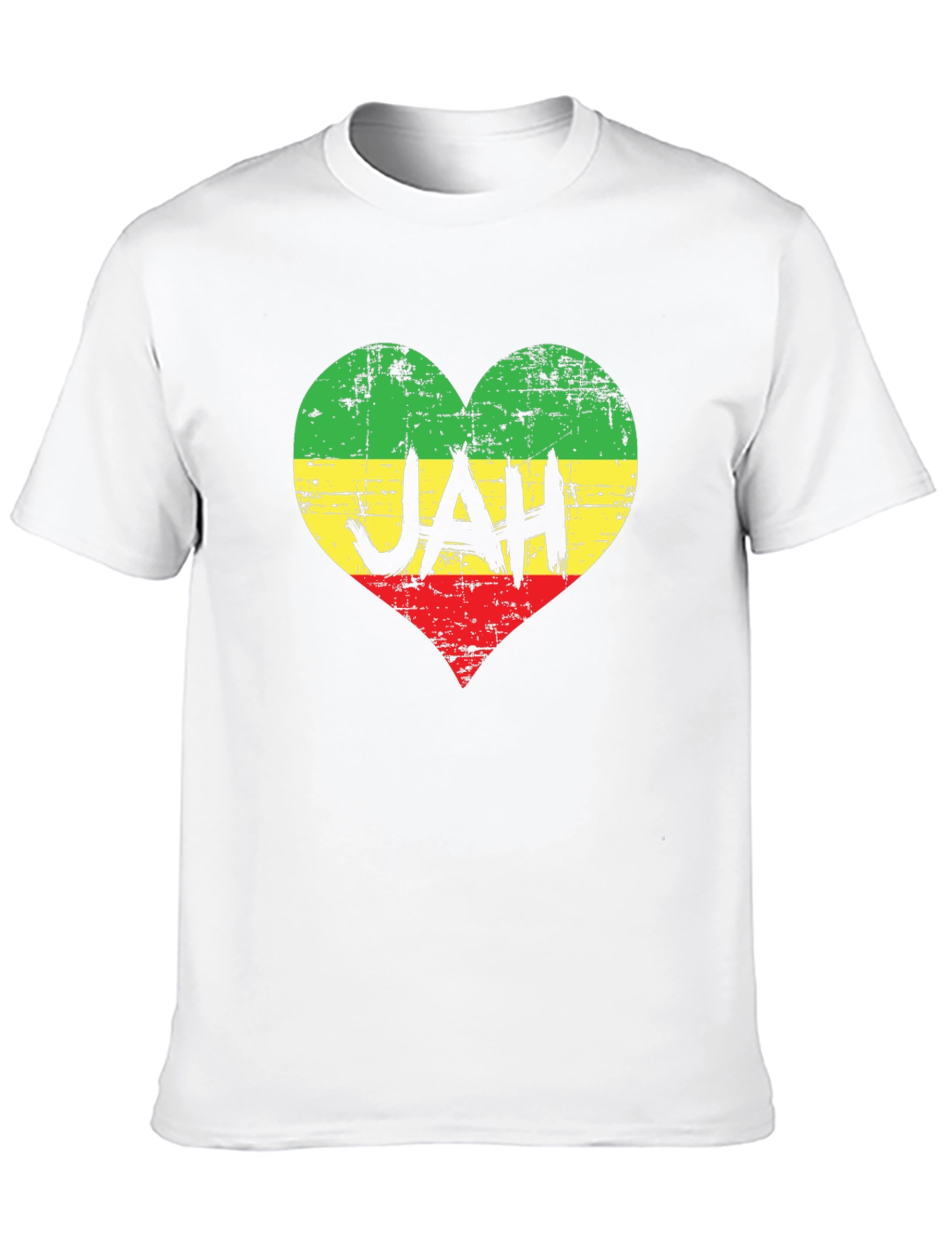 Rasta Heart JAH T-Shirt - Reggae Vibe