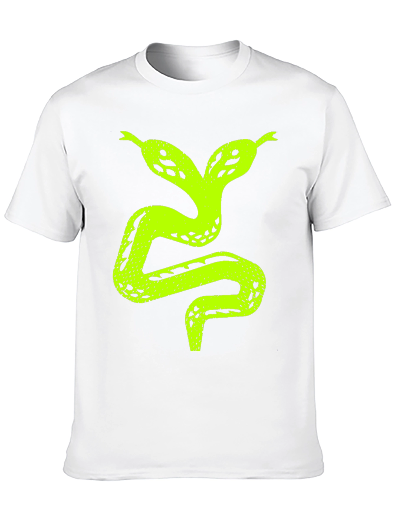Two-Headed Snake Graphic T-Shirt - Black
