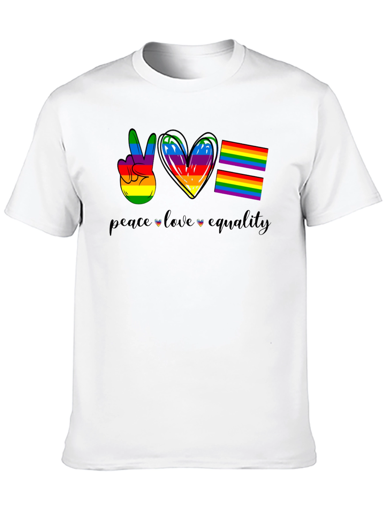 Peace Love Equality LGBTQ+ Pride T-Shirt