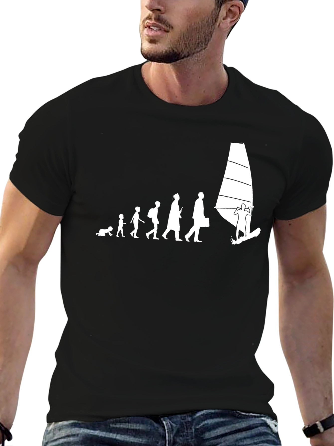 Evolution to Windsurfing Graphic T-Shirt