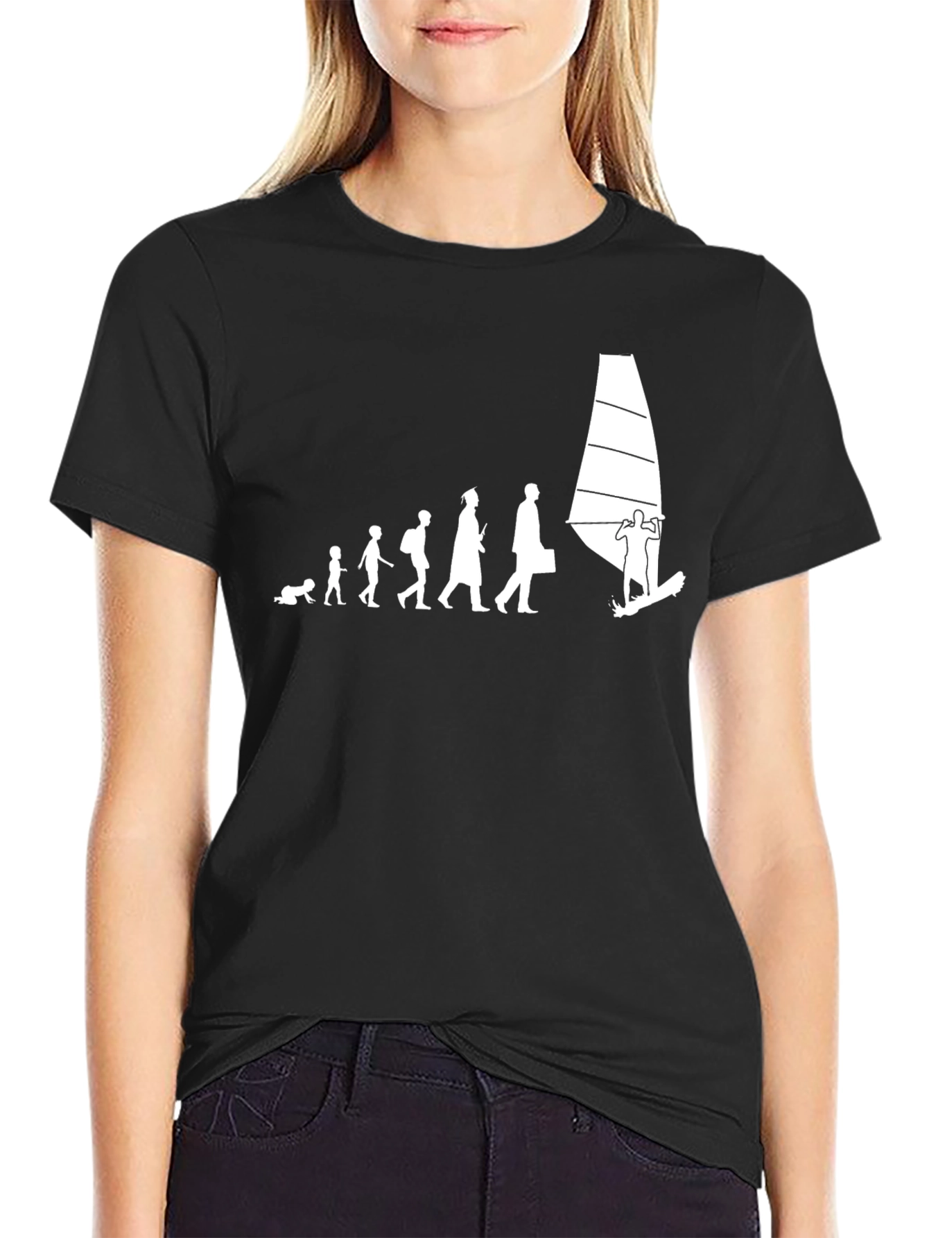 Evolution to Windsurfing Graphic T-Shirt