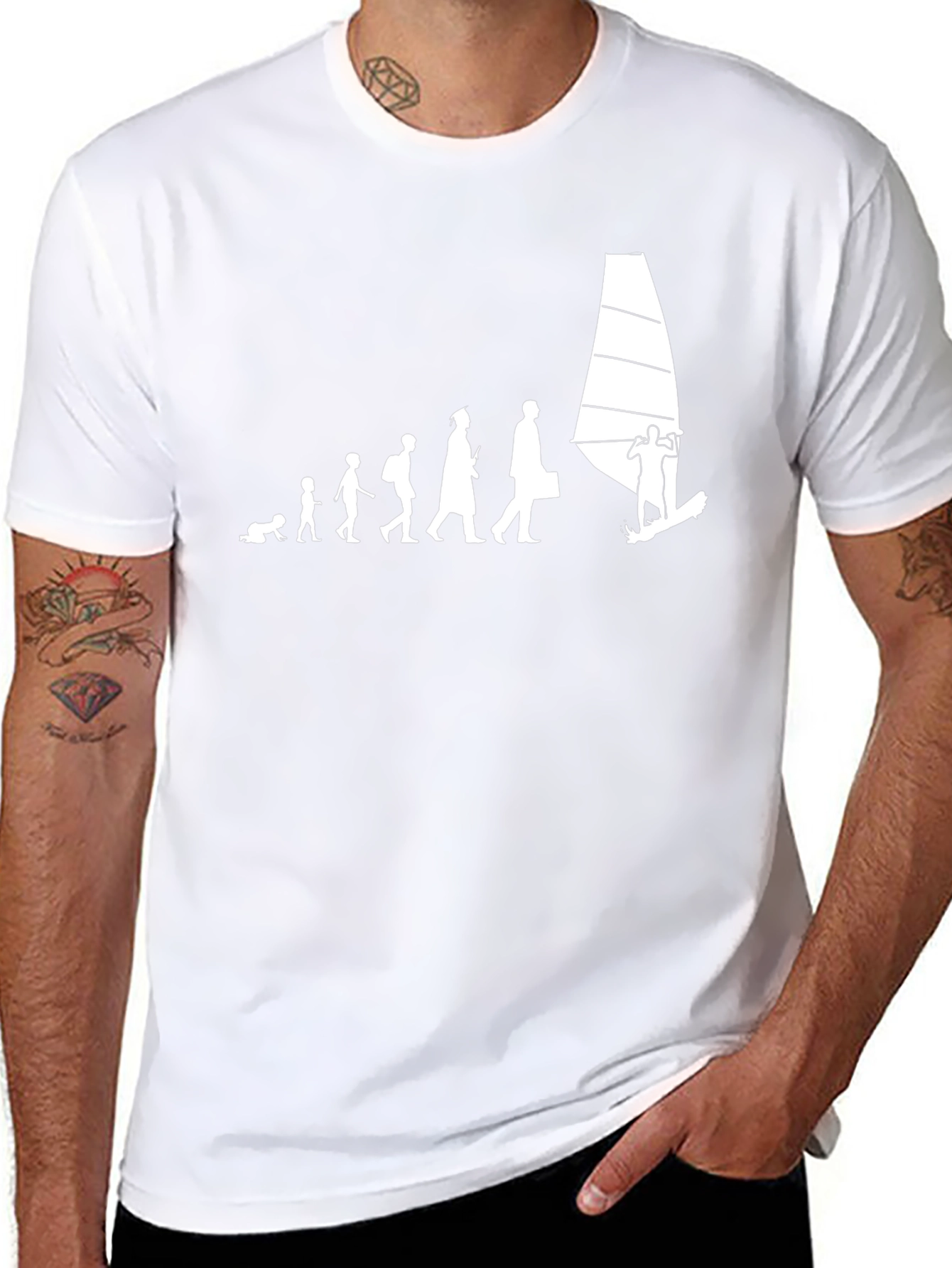 Evolution to Windsurfing Graphic T-Shirt