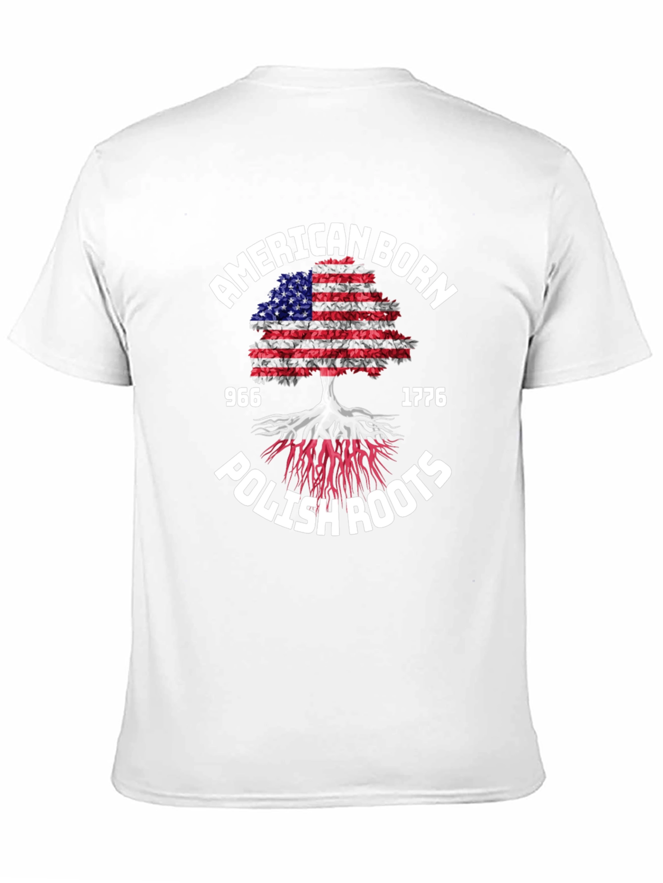 American Born Polish Roots Graphic T-Shirt