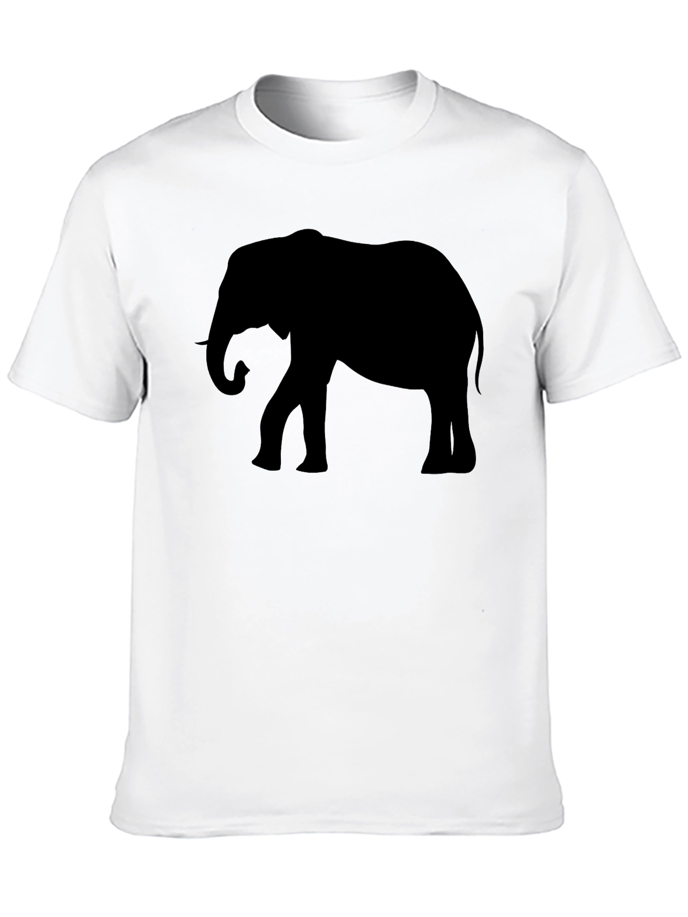 Mens Black Elephant Graphic Tee