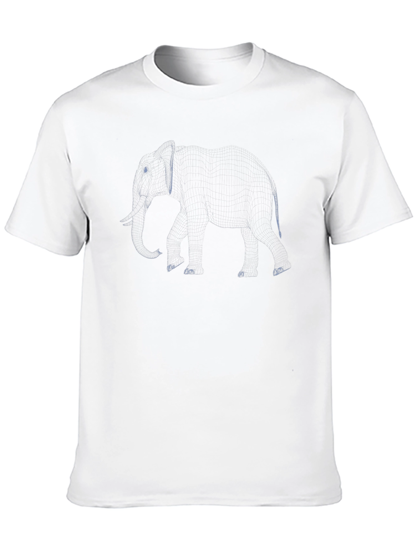 Elephant Outline Graphic Tee - Black Casual T-Shirt