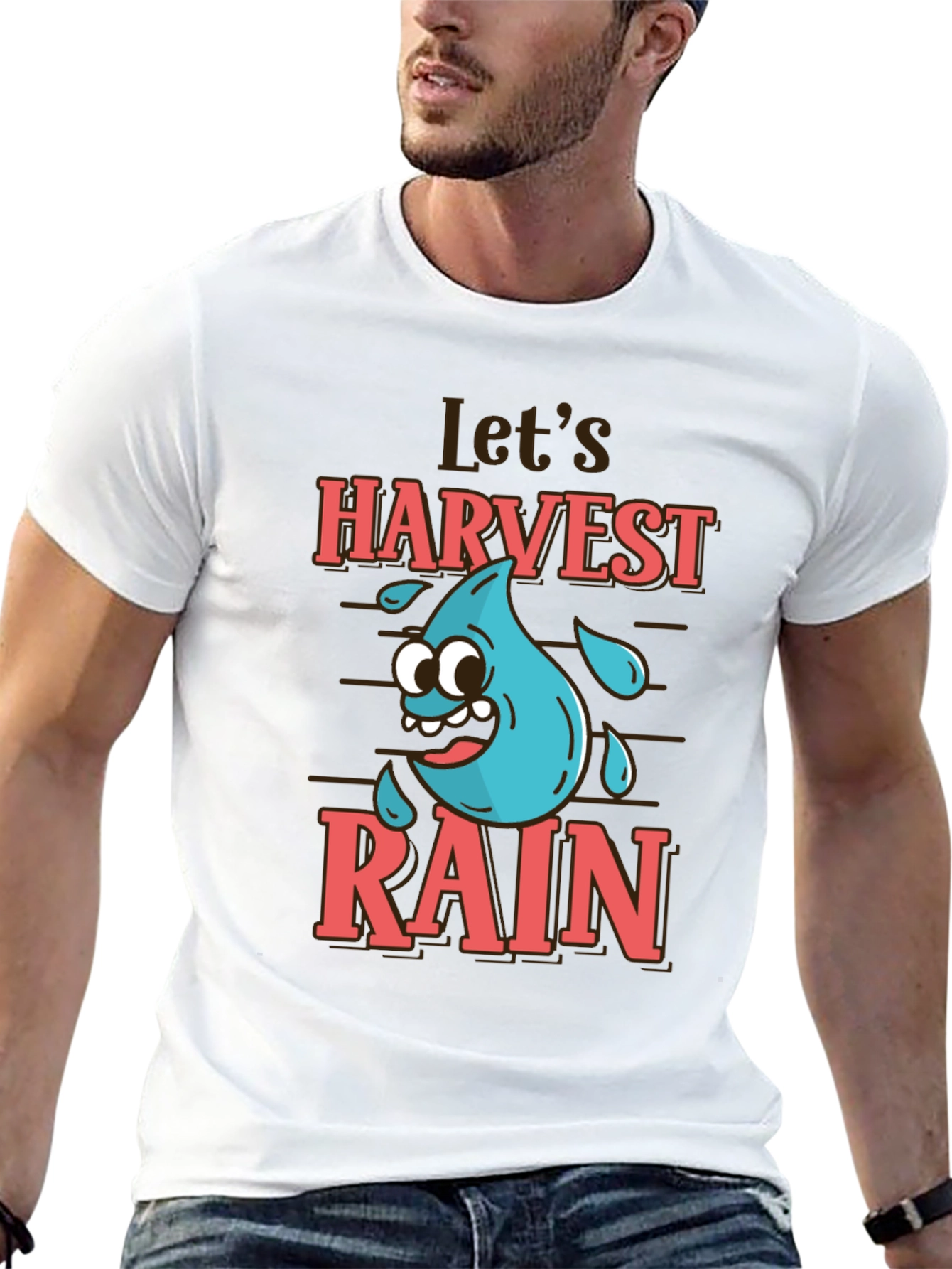 Lets Harvest Rain Black Graphic Tee