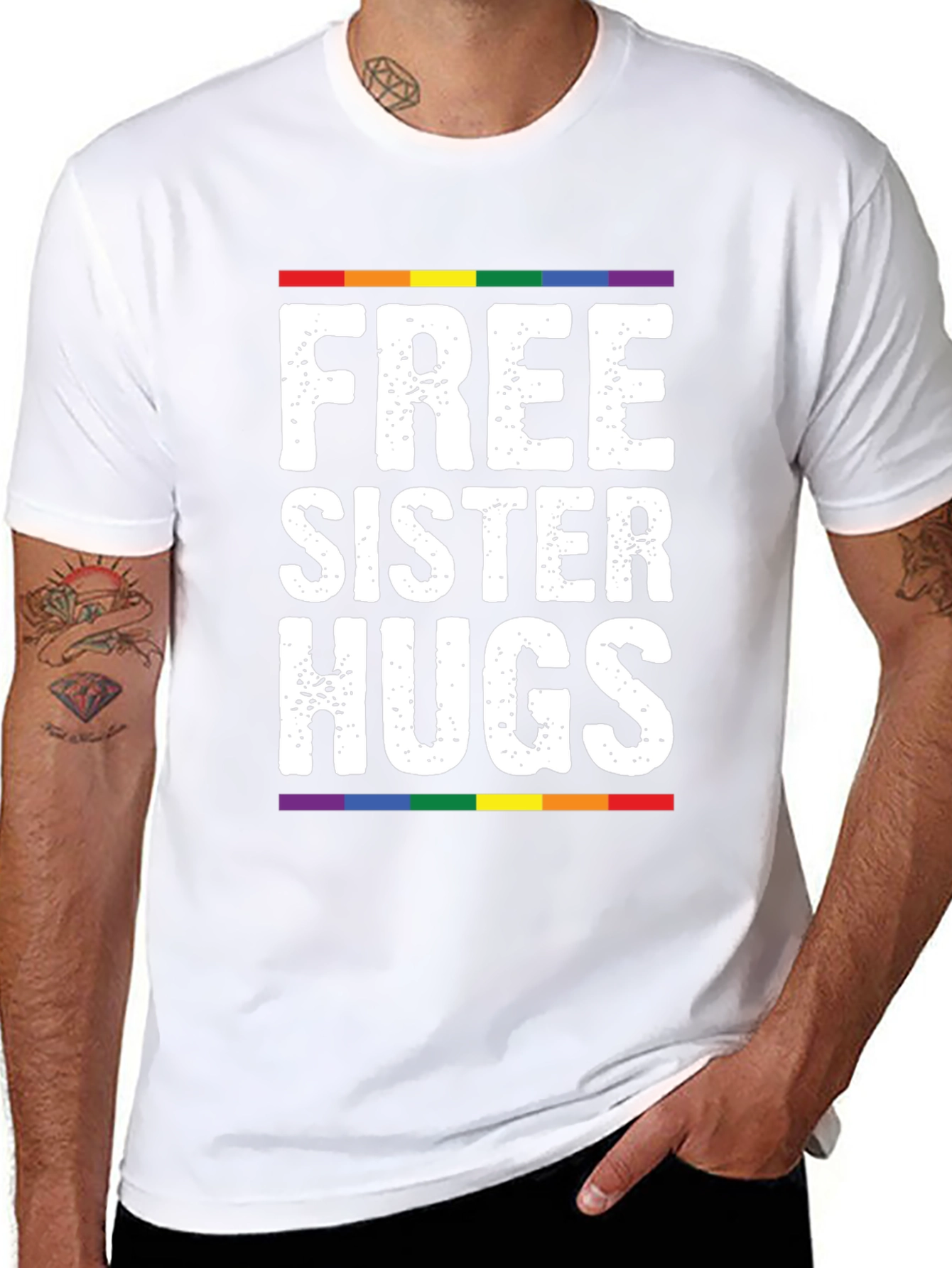 Free Sister Hugs Pride T-Shirt