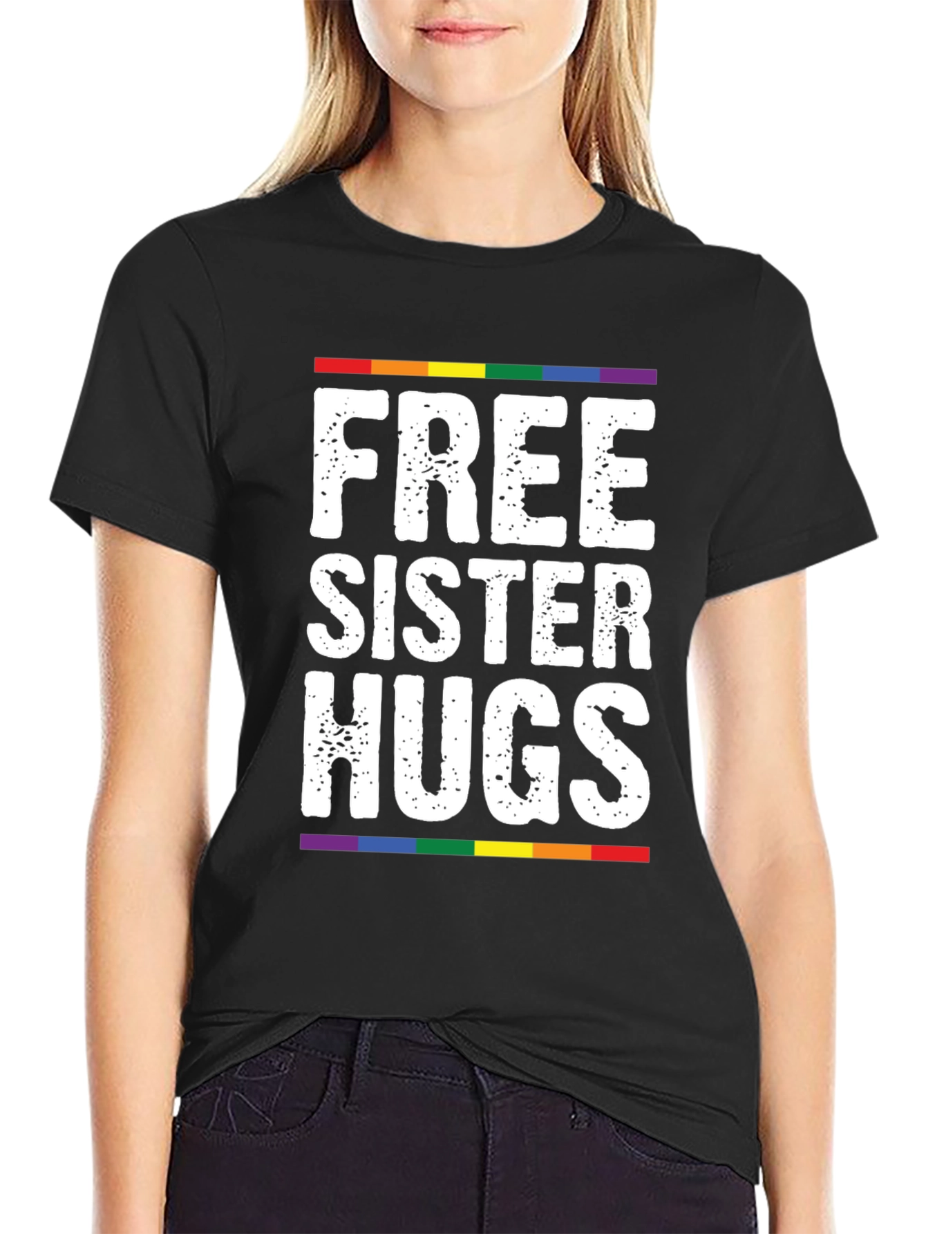 Free Sister Hugs Pride T-Shirt