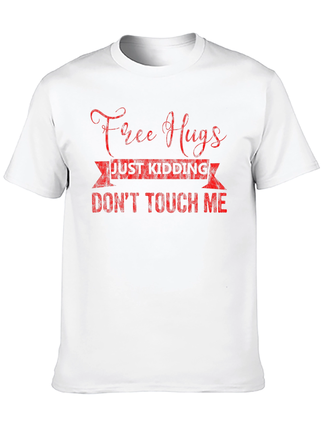 Free Hugs Just Kidding Mens Black T-Shirt