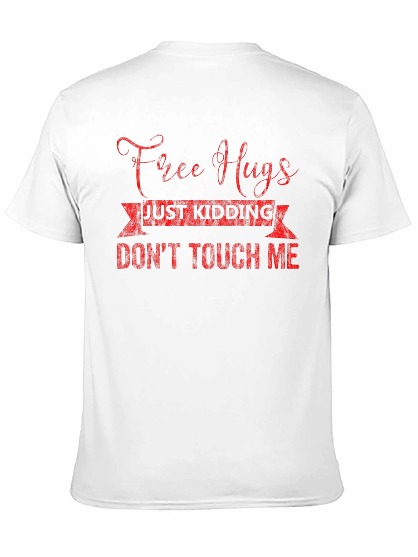 Free Hugs Just Kidding Mens Black T-Shirt