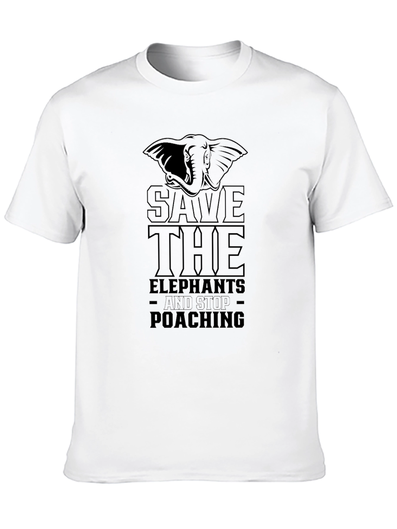 Save the Elephants Black Graphic Tee