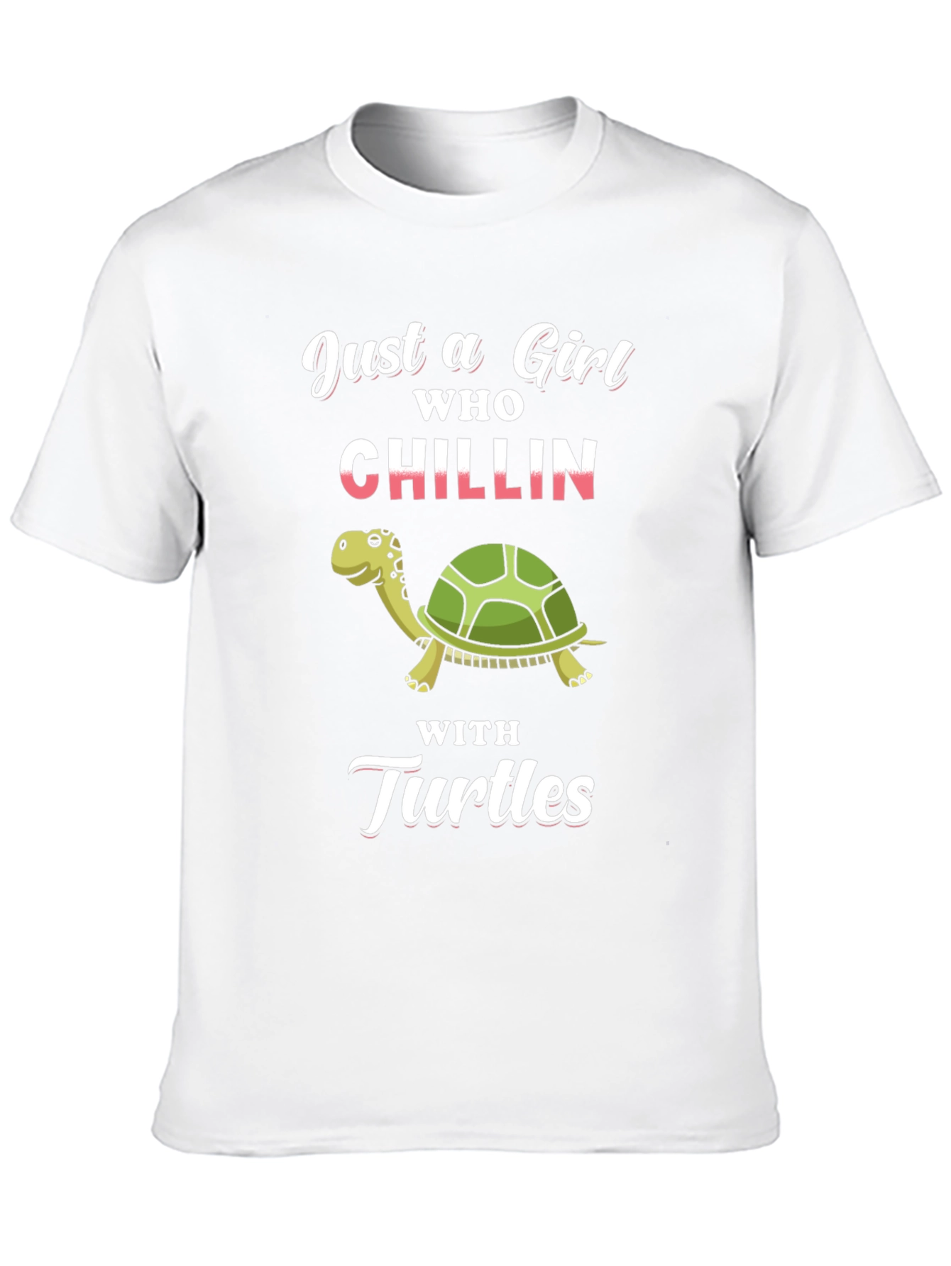 Girl Who Chillin with Turtles Graphic Tee