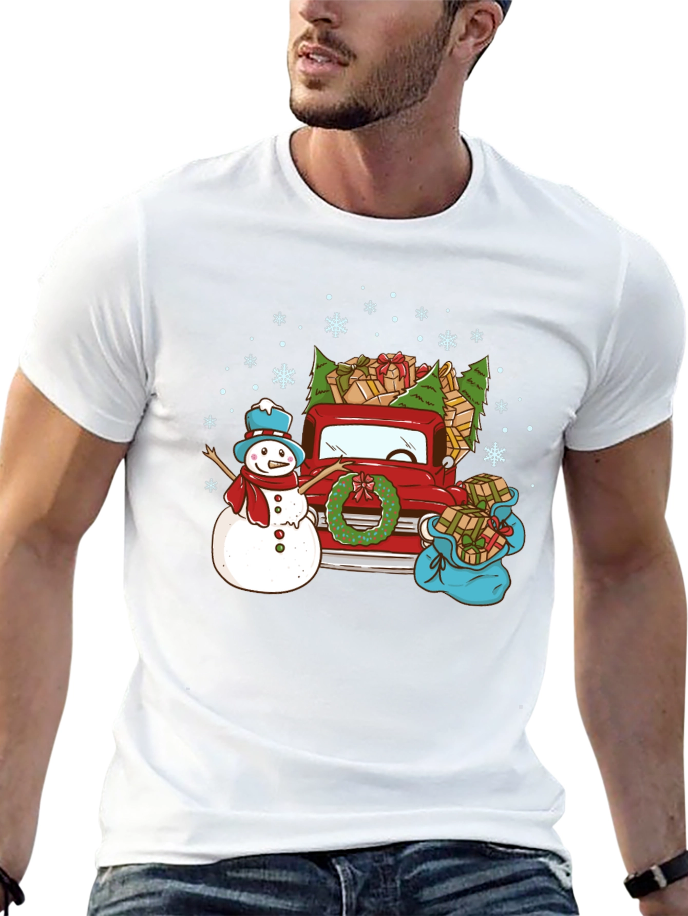 Festive Christmas Truck T-Shirt