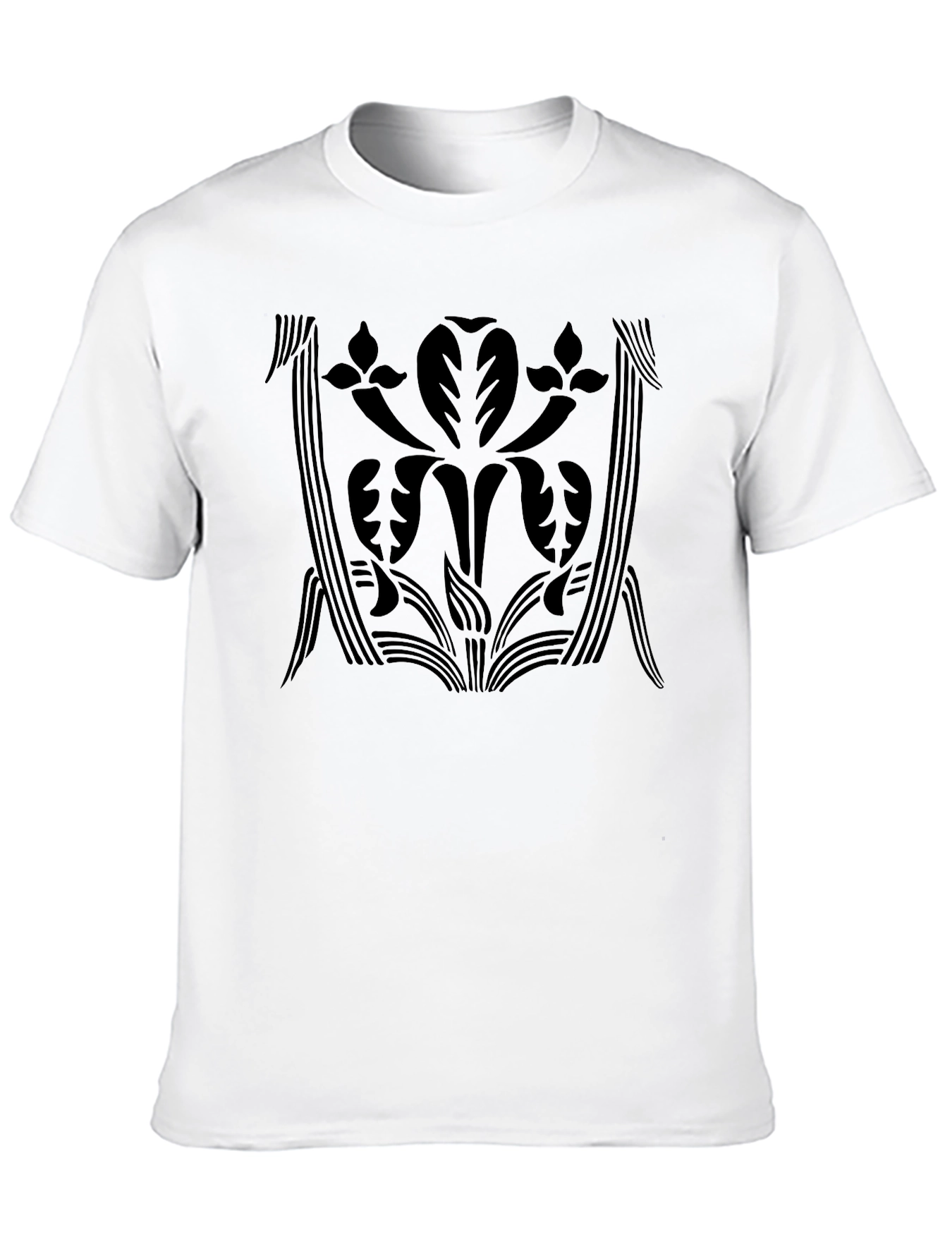 Elegant Black Floral Graphic T-Shirt