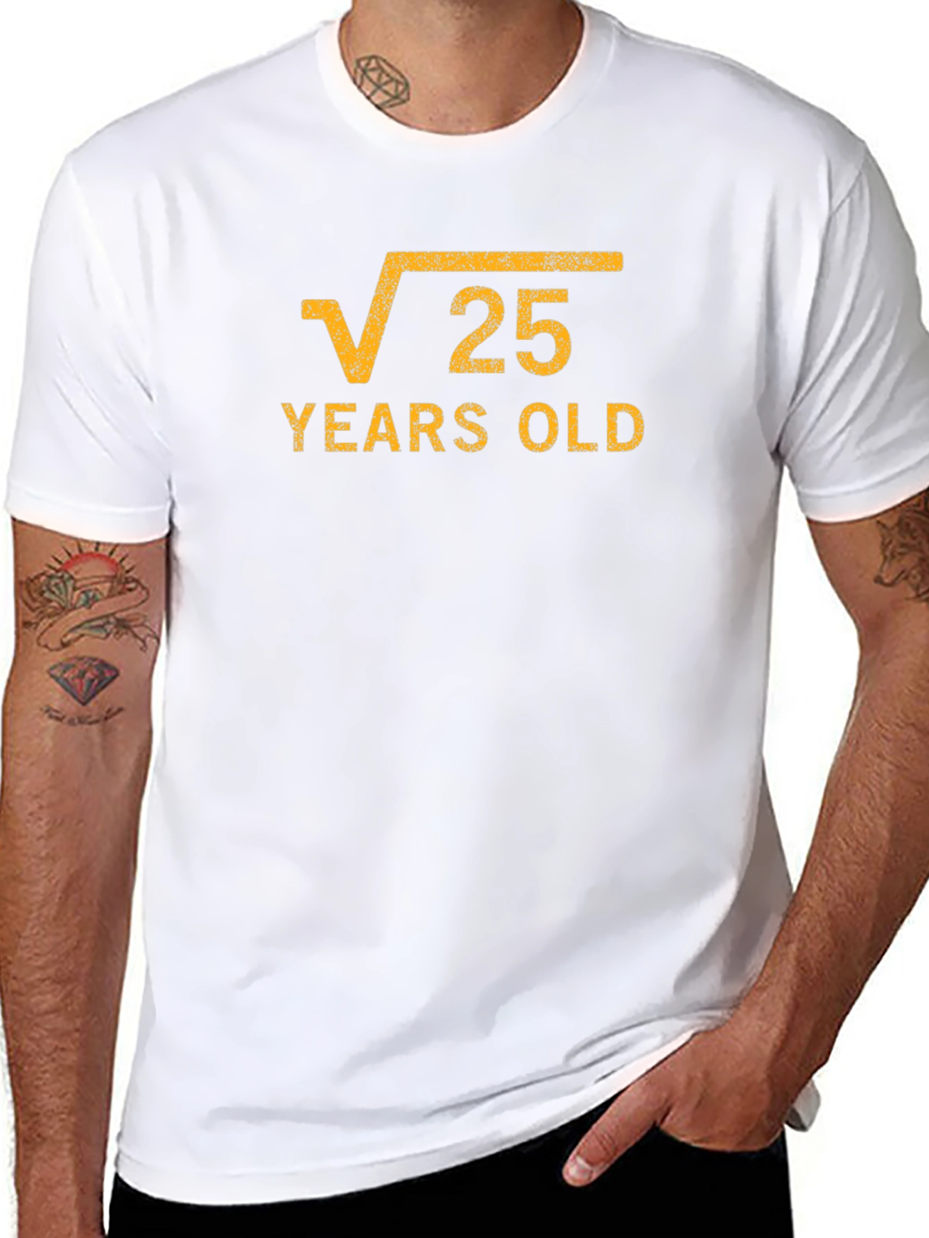 Funny 25th Birthday T-Shirt - Square Root Design
