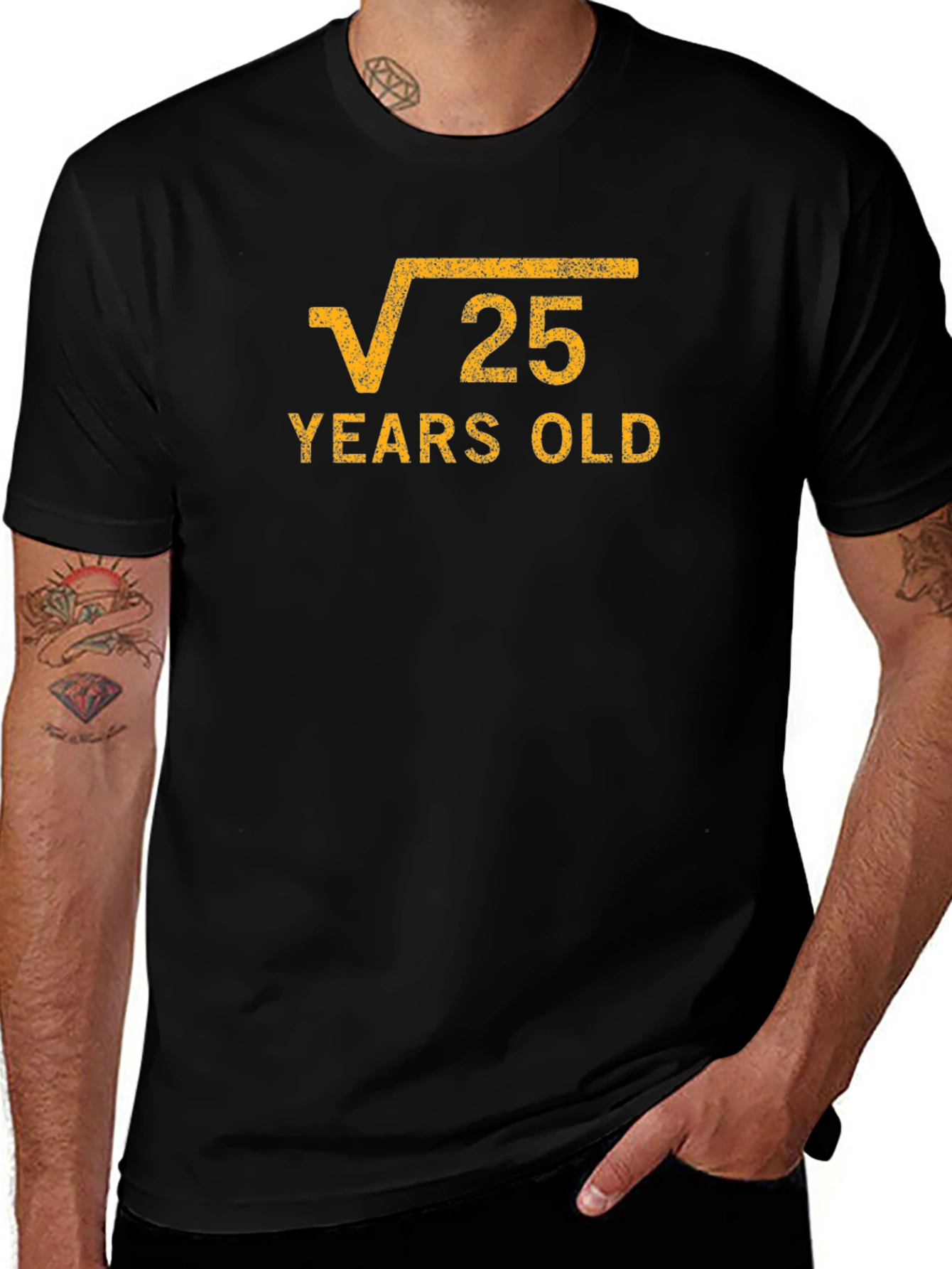 Funny 25th Birthday T-Shirt - Square Root Design