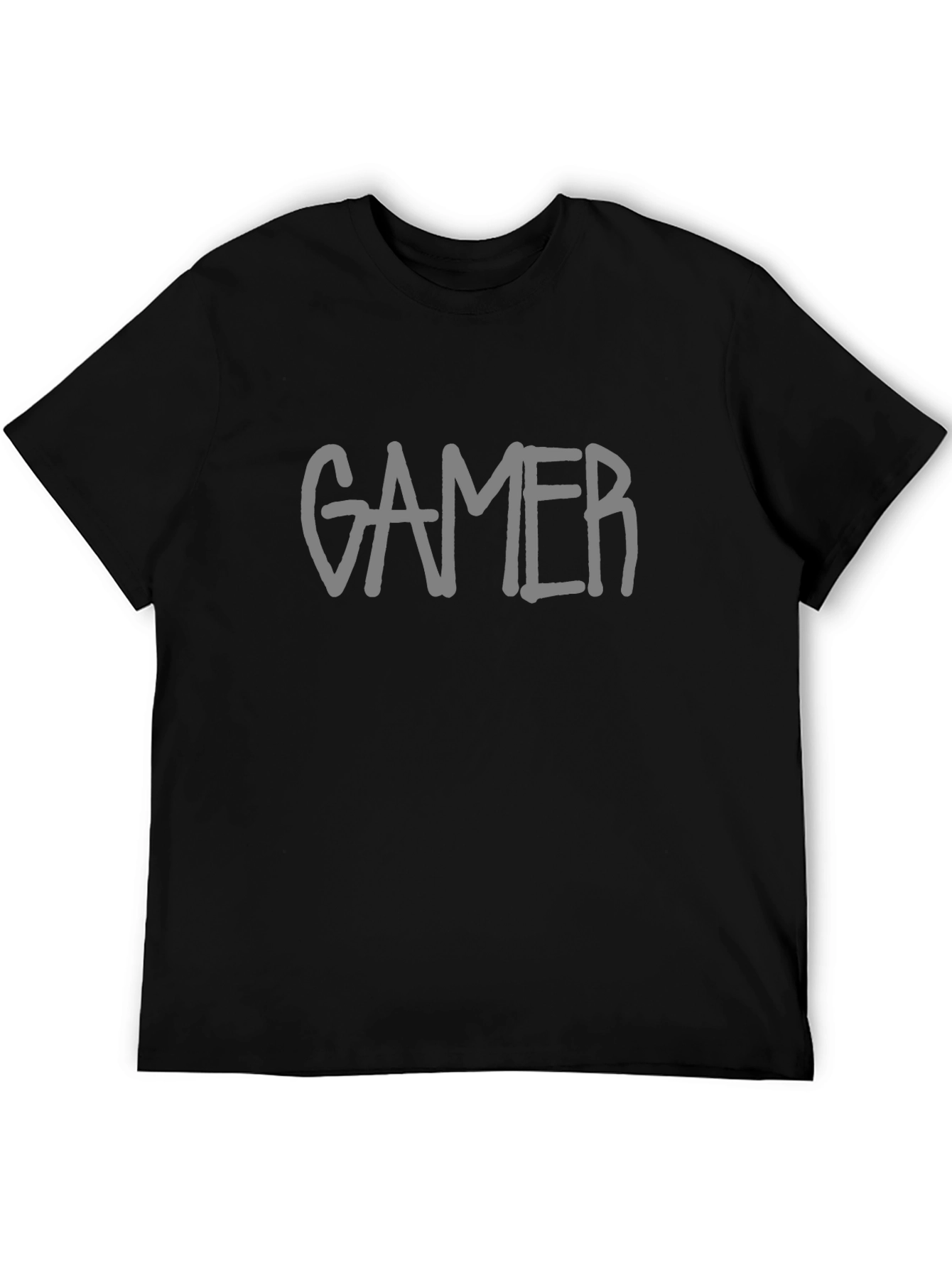 Gamer Graphic Tee - Black Casual T-Shirt