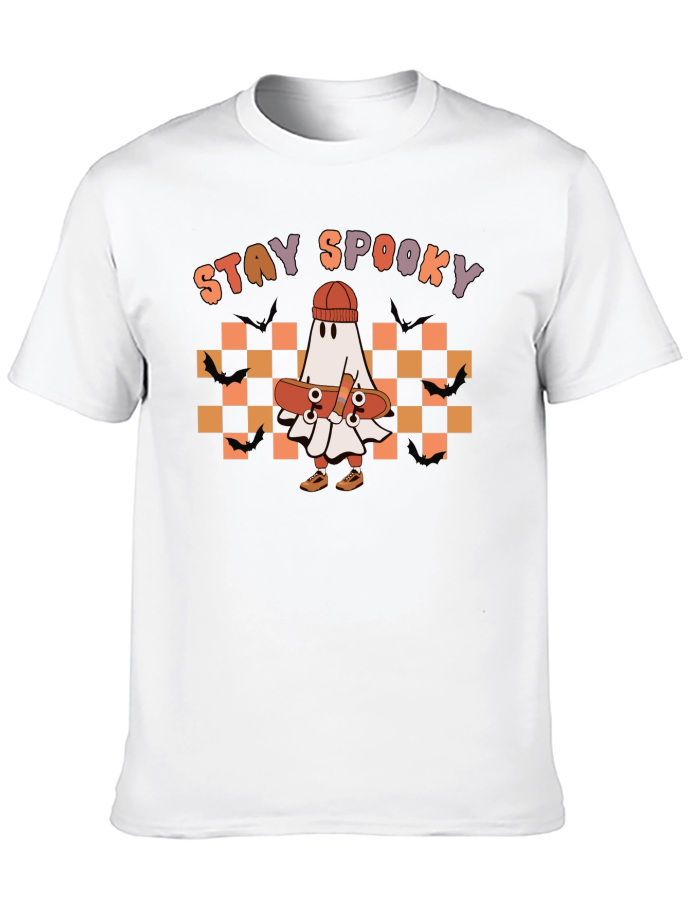 Stay Spooky Ghost Skateboard T-Shirt